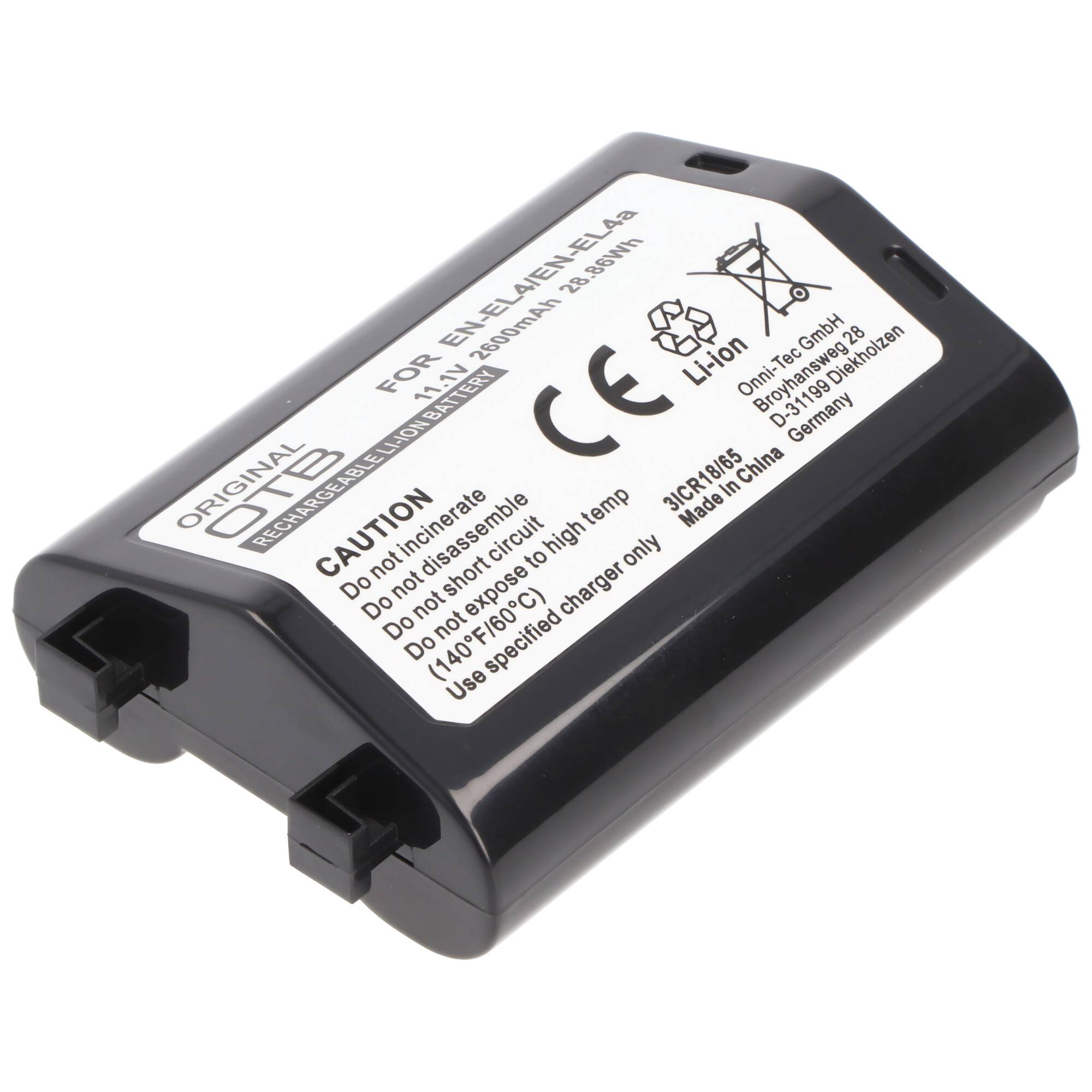 AccuCell Akku passend für Nikon EN-EL4 Akku, F6, D2H, D2X, D3, D3X