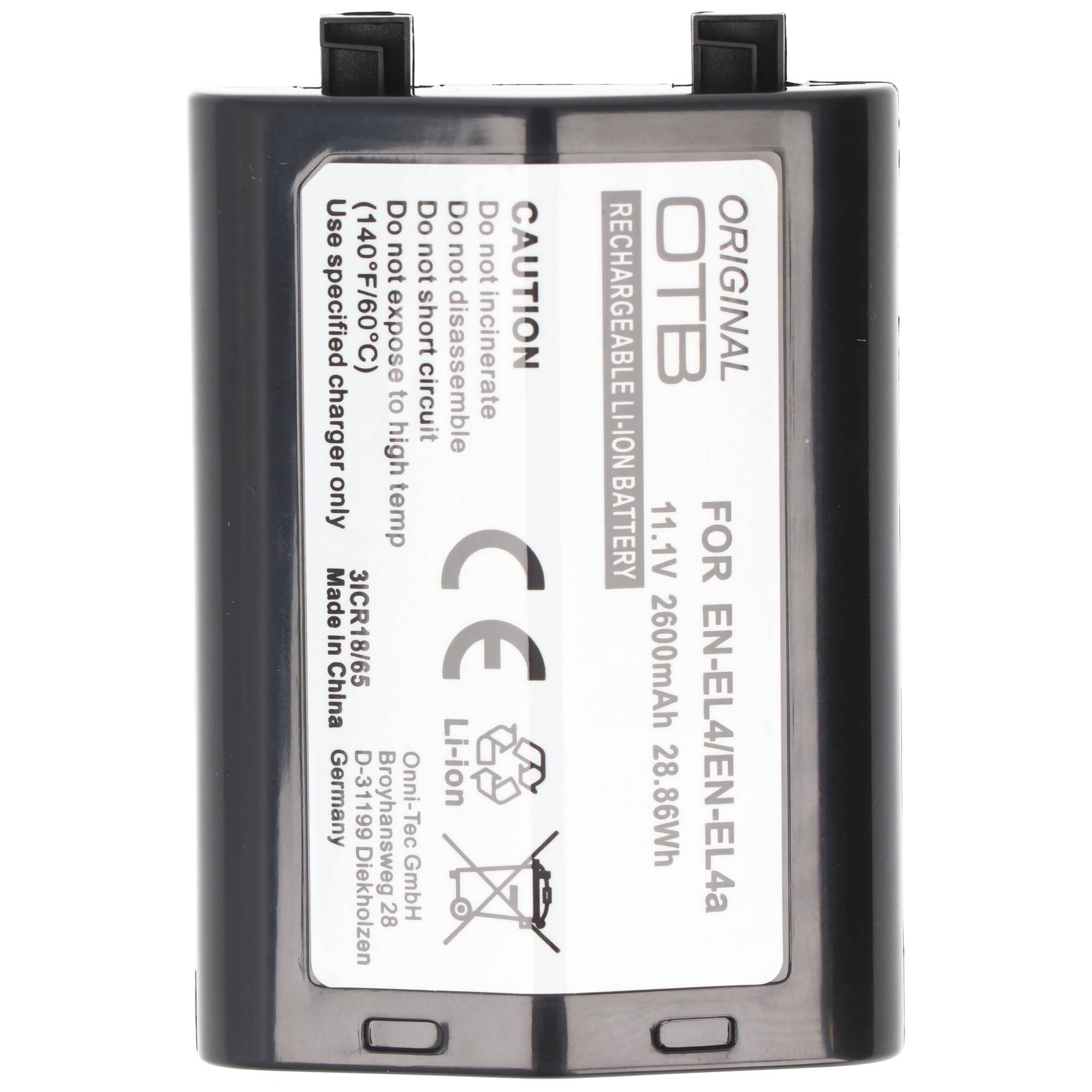 AccuCell Akku passend für Nikon EN-EL4 Akku, F6, D2H, D2X, D3, D3X