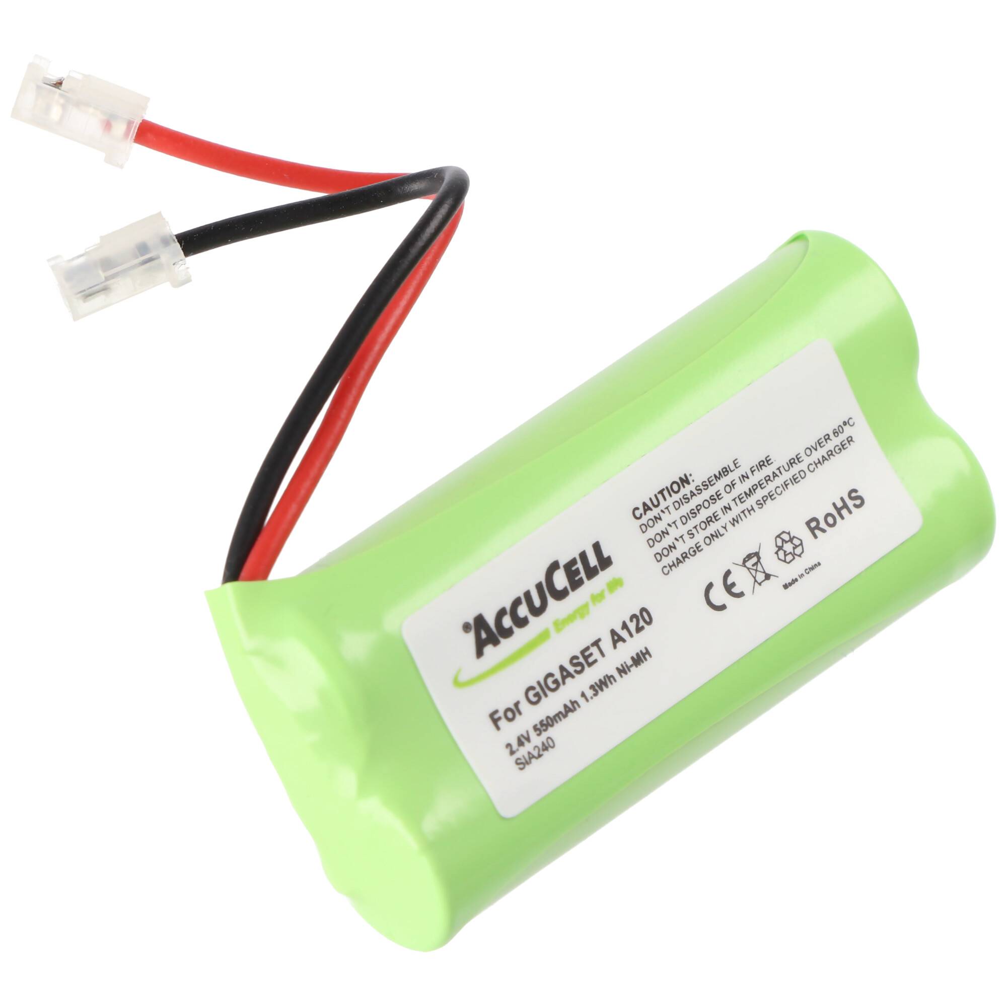 AccuCell Akku passend für Siemens Gigaset A140, A240, A245 mit bis zu 700mAh