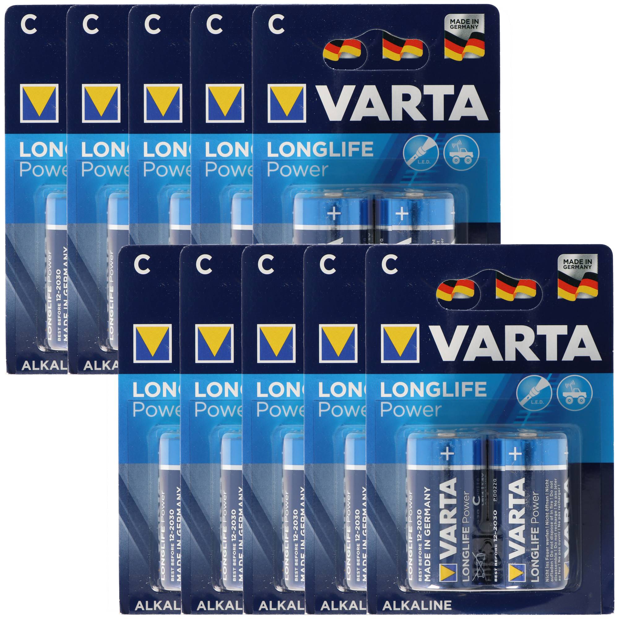 Varta Longlife Power (ehem. High Energy) Baby C Batterie 4914 10x 2er Blister