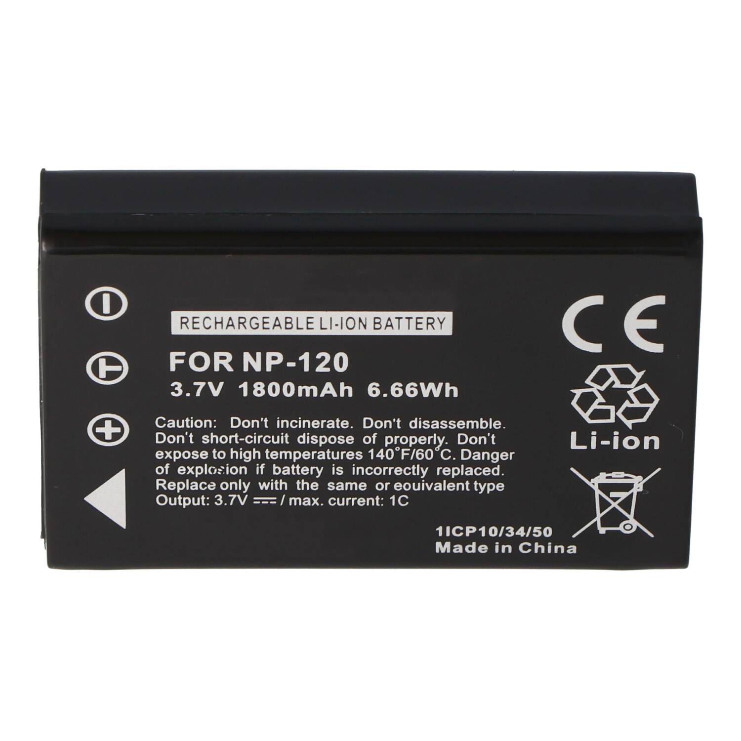 AccuCell Akku passend für Fuji NP-120, BP-1500S, D-LI7, DB-43