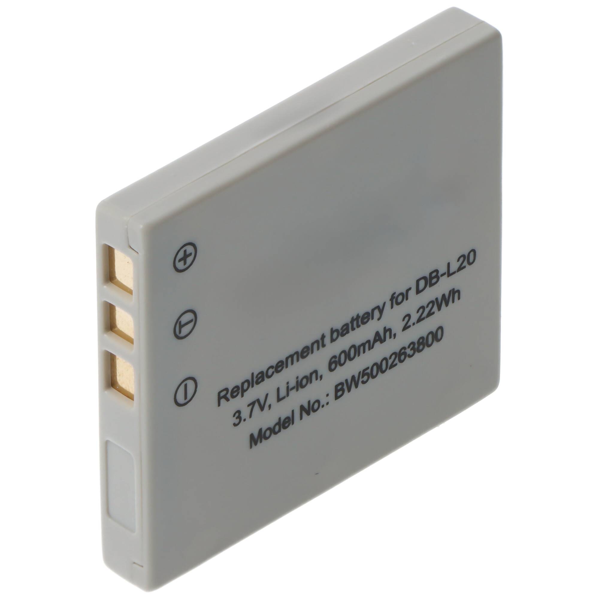 AccuCell Akku passend für Sanyo DB-L20, Xacti DMX-C1