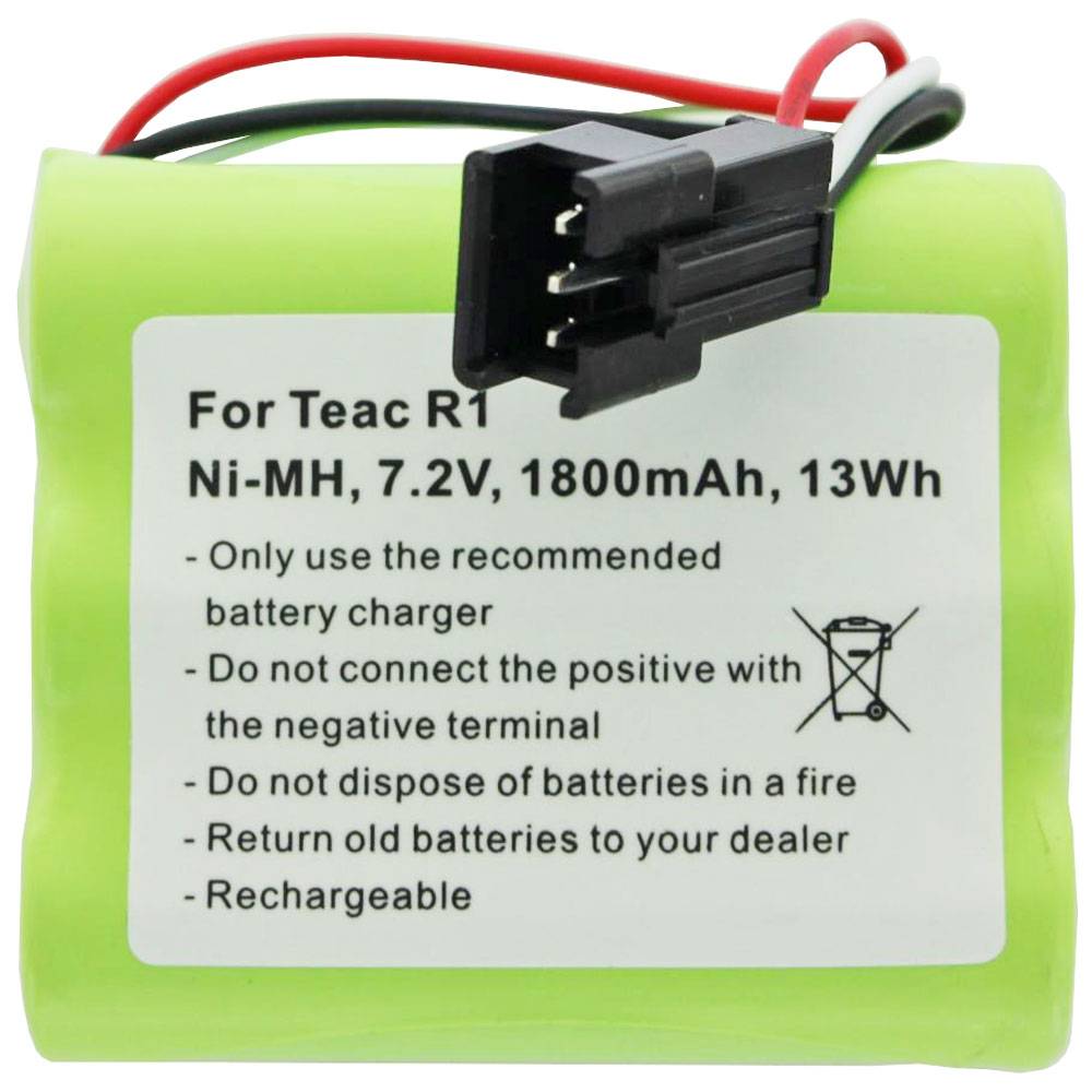 Akku passend für Teac R1 Akku, BP-R1EU, BP-R12EU, BP-R1EU, BP-R2, BP-R5, 7,2V 1800mAh