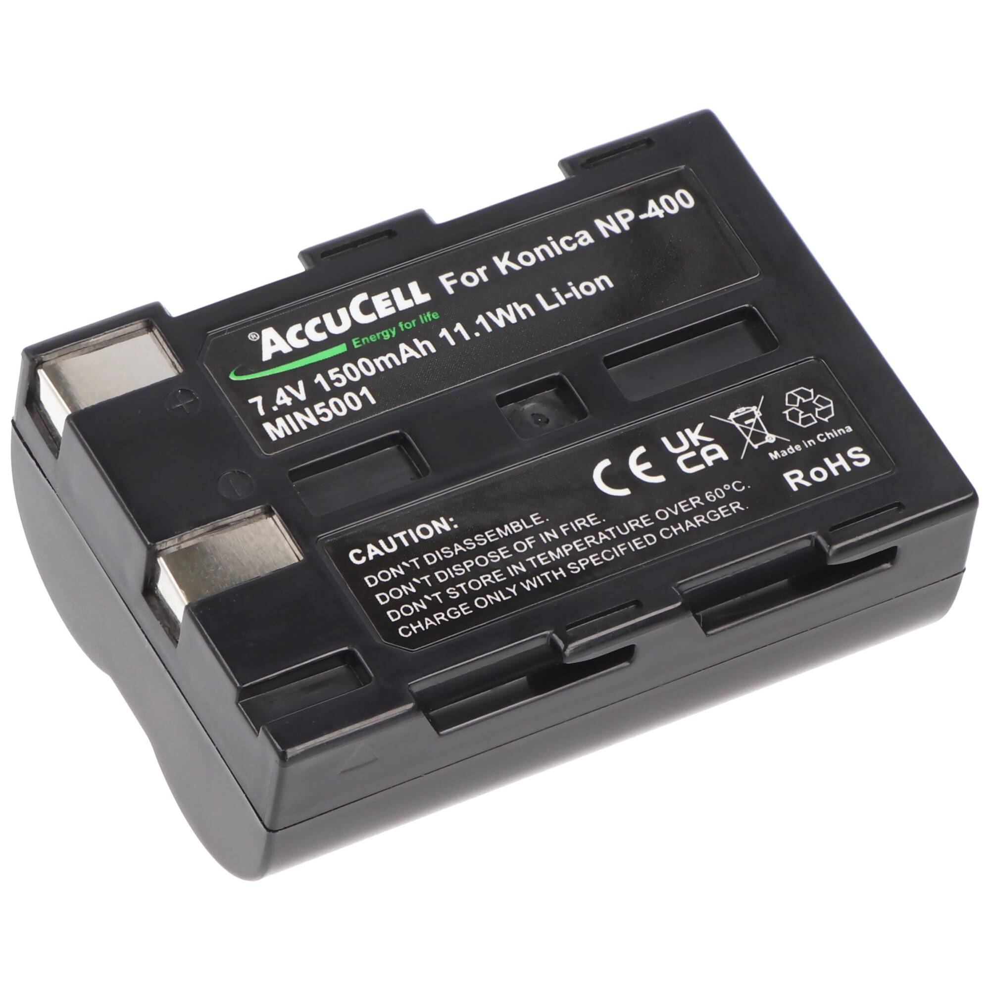 AccuCell Akku passend für Konica Minolta NP-400, Dimage A1, A2