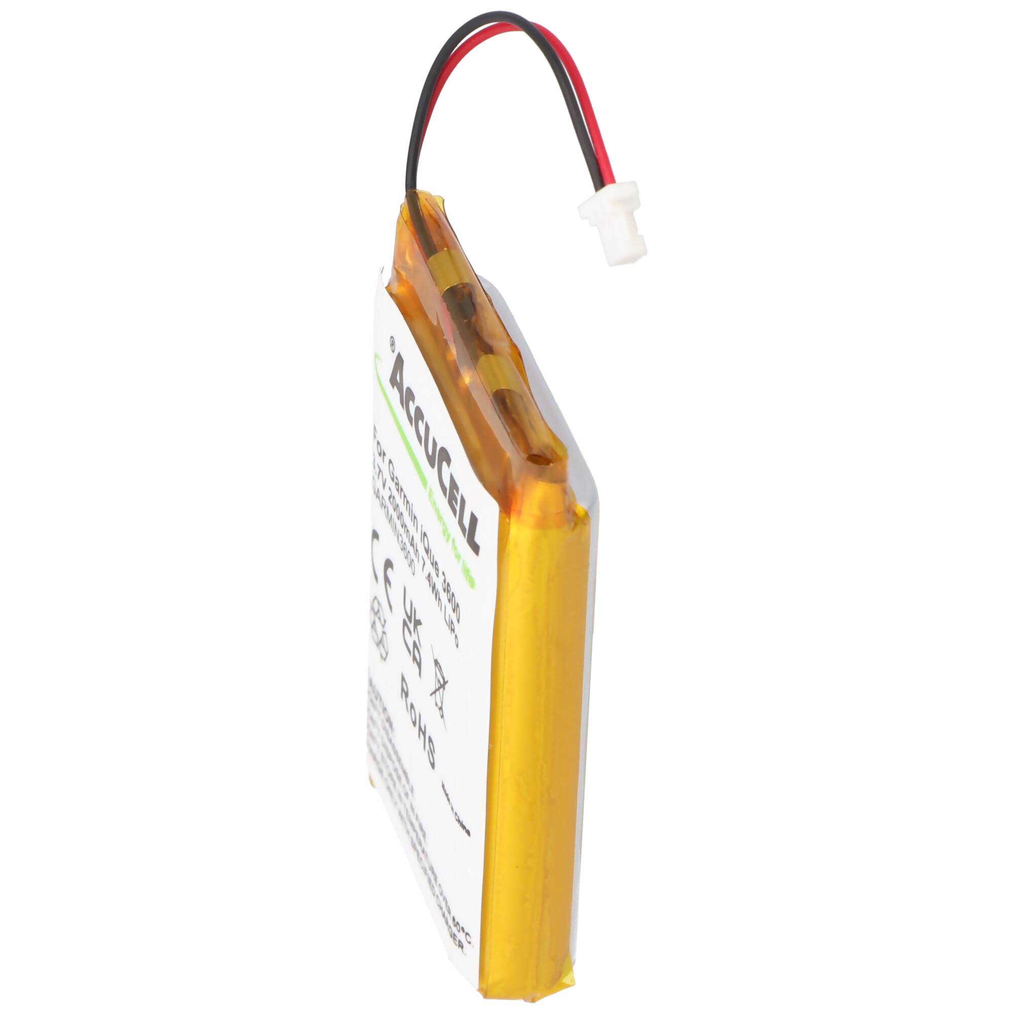AccuCell Akku passend für Garmin iQue 3200, 2000mAh extended
