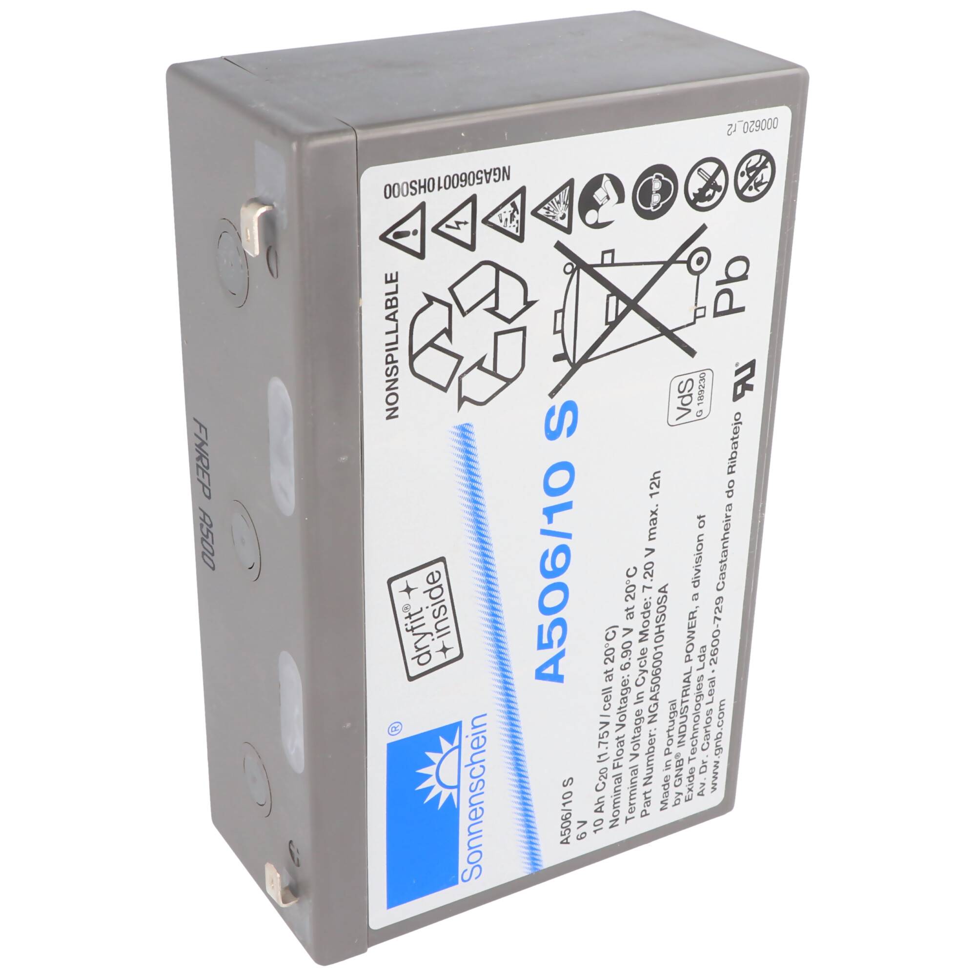 Sonnenschein Dryfit A506/10 S Blei Akku, Anschluss 4,8mm, VDS G