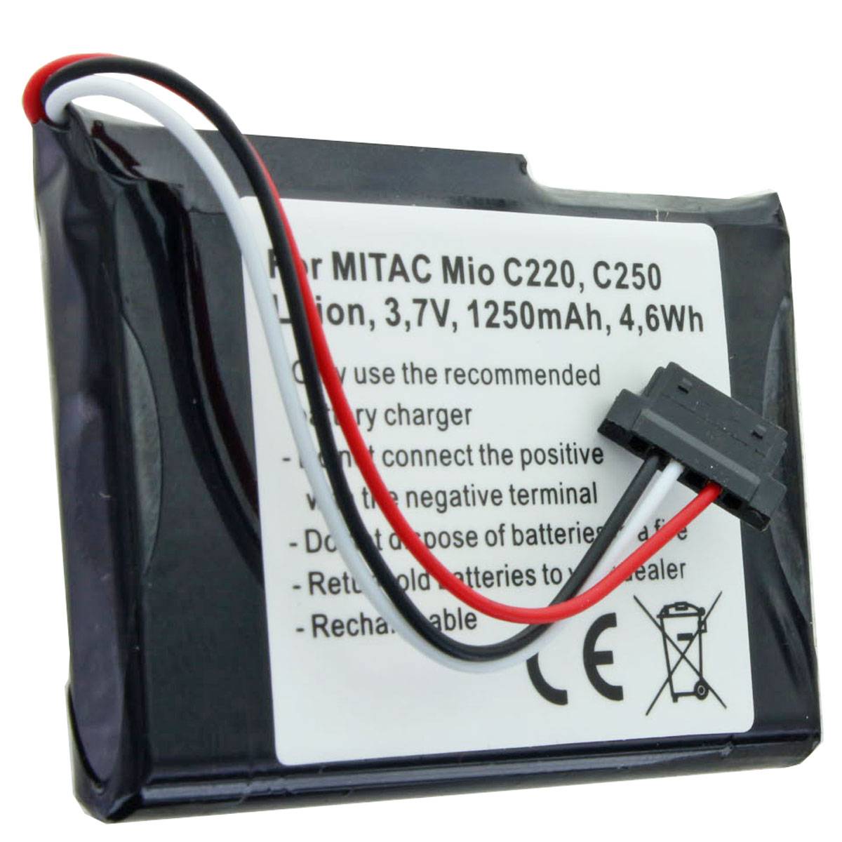 AccuCell Akku passend für Mitac Mio C220, C230, C250, PNA3040