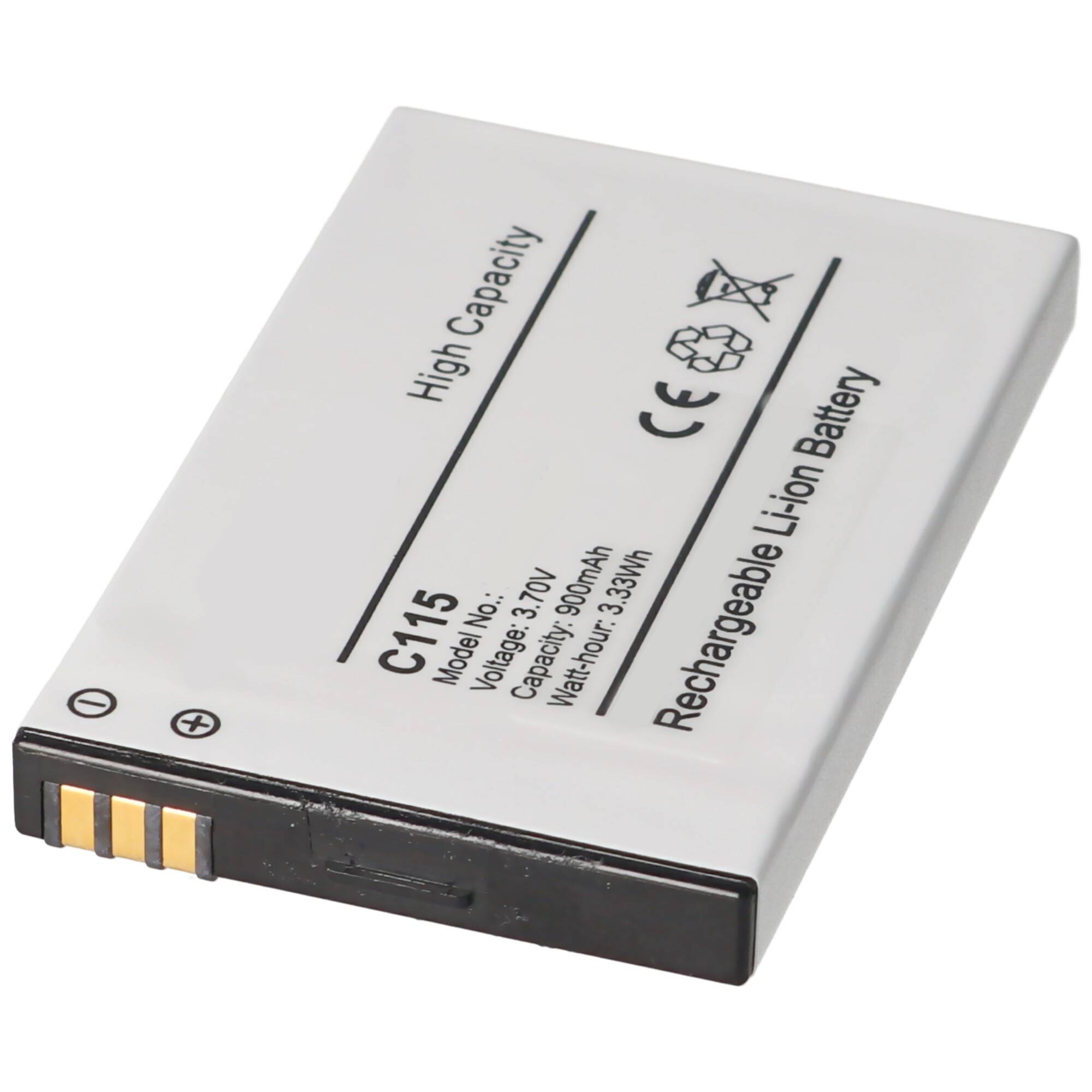 AccuCell Akku passend für Motorola C115, C116, C155, Tchibo 202 56,0 x 35,4 x 6,3mm