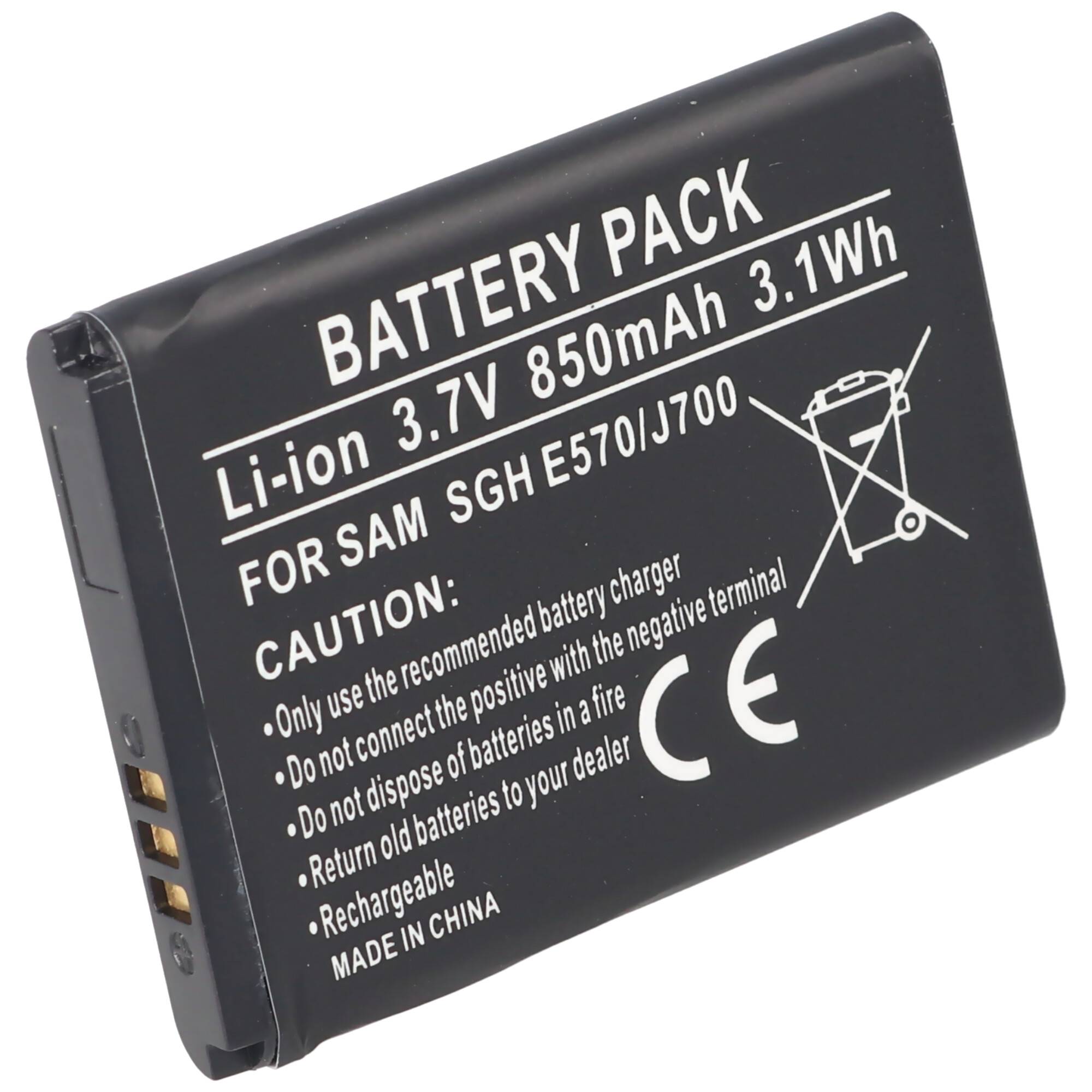 Akku passend für Samsung SGH-E570 Akku, Samsung SGH-J700 Akku AB503442BECSTD