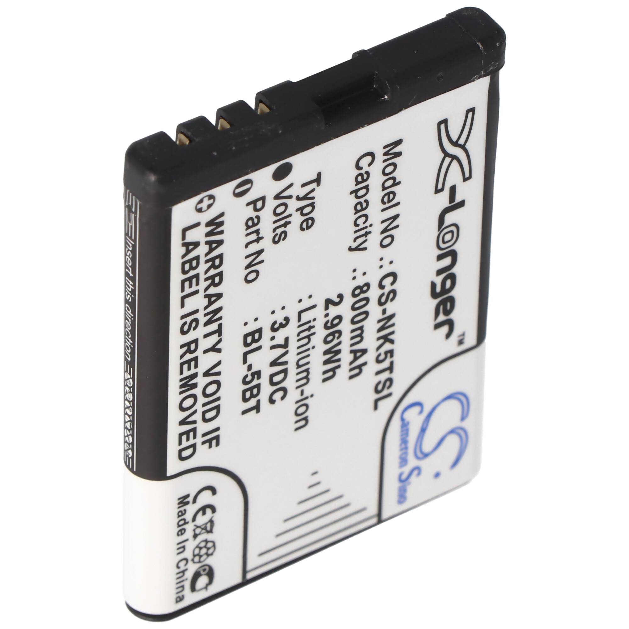 BL-5BT Akku für Nokia 2600 Classic, Nokia 7510, nicht Original 800mAh 3,0 Wh