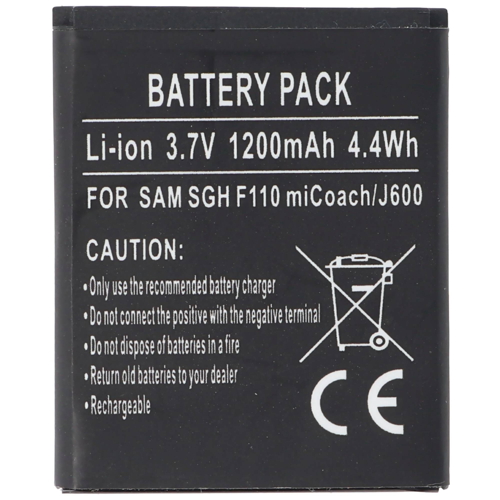 AccuCell Akku passend für Samsung SGH-J600, AB483640BECSTD