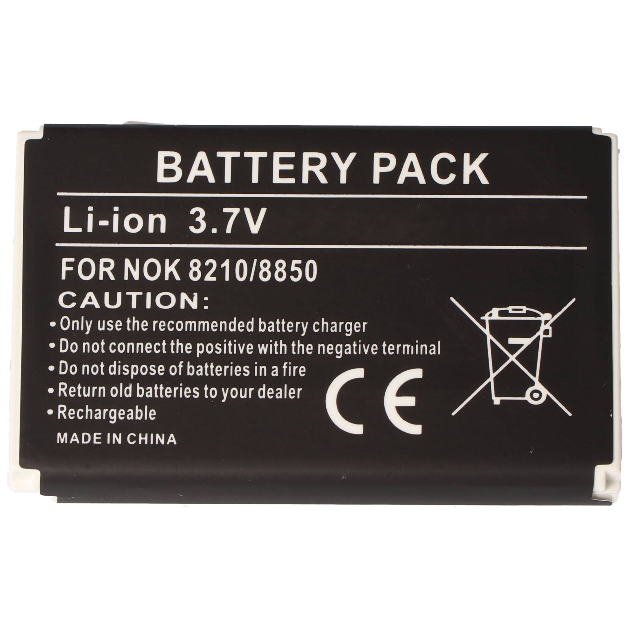 AccuCell Akku passend für Nokia 8850, BLB-2, 1200mAh, HLX-U02 53,1x33,5x7,5mm