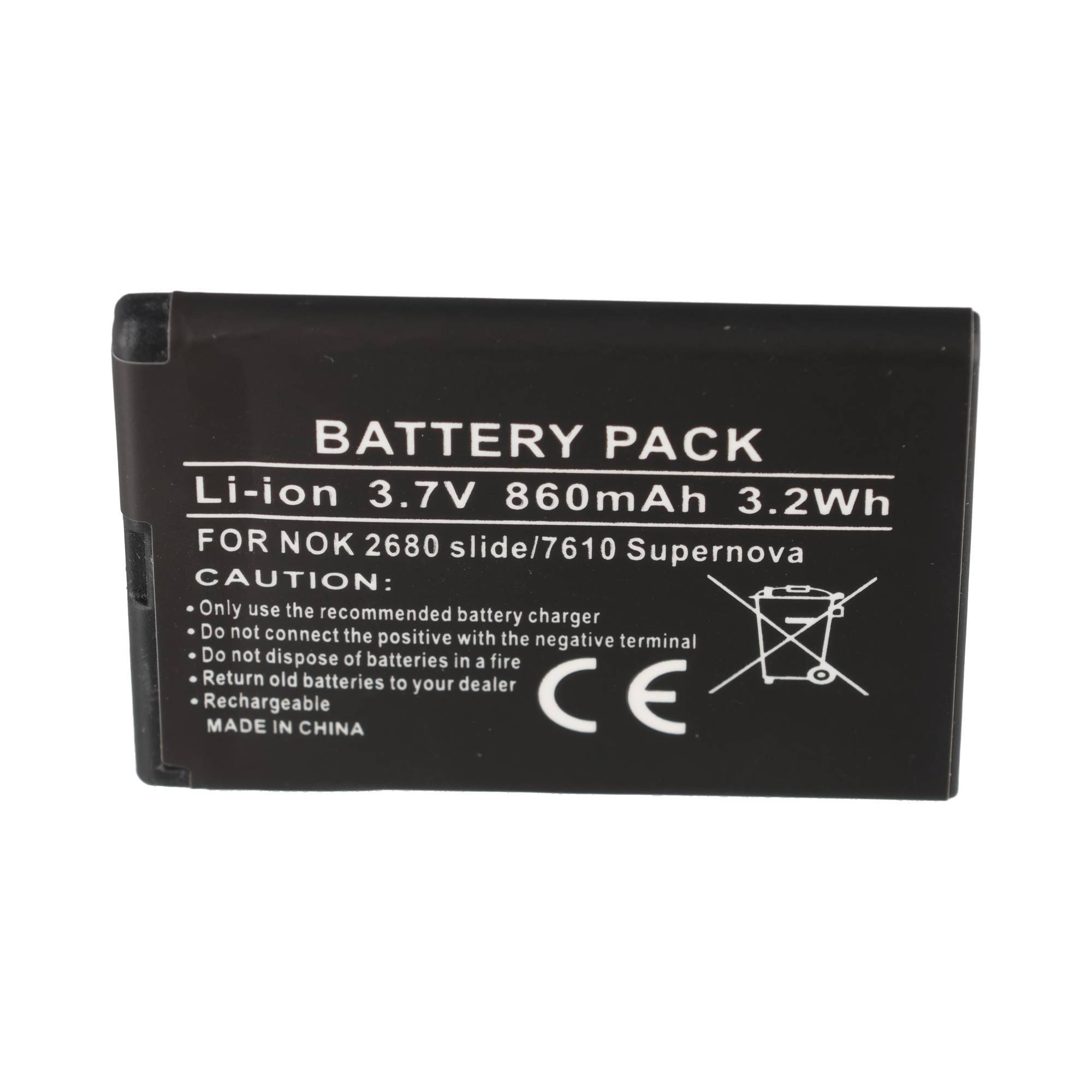 Schwarze Lithium-Ionen-Batterie mit der Bezeichnung „BATTERY PACK