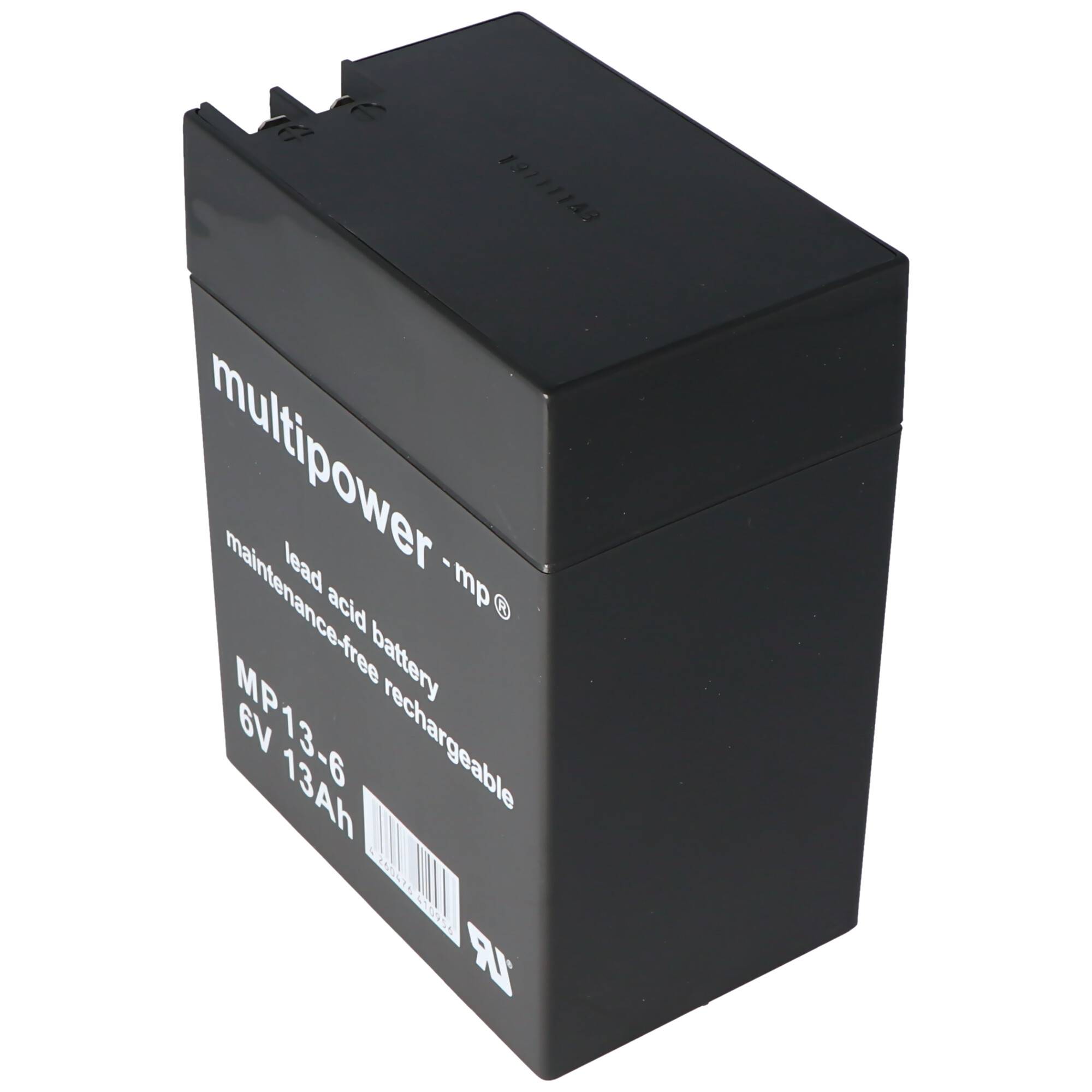Multipower Blei-Akku MP13-6 mit 4,8mm und 6,3mm Steckkontakt