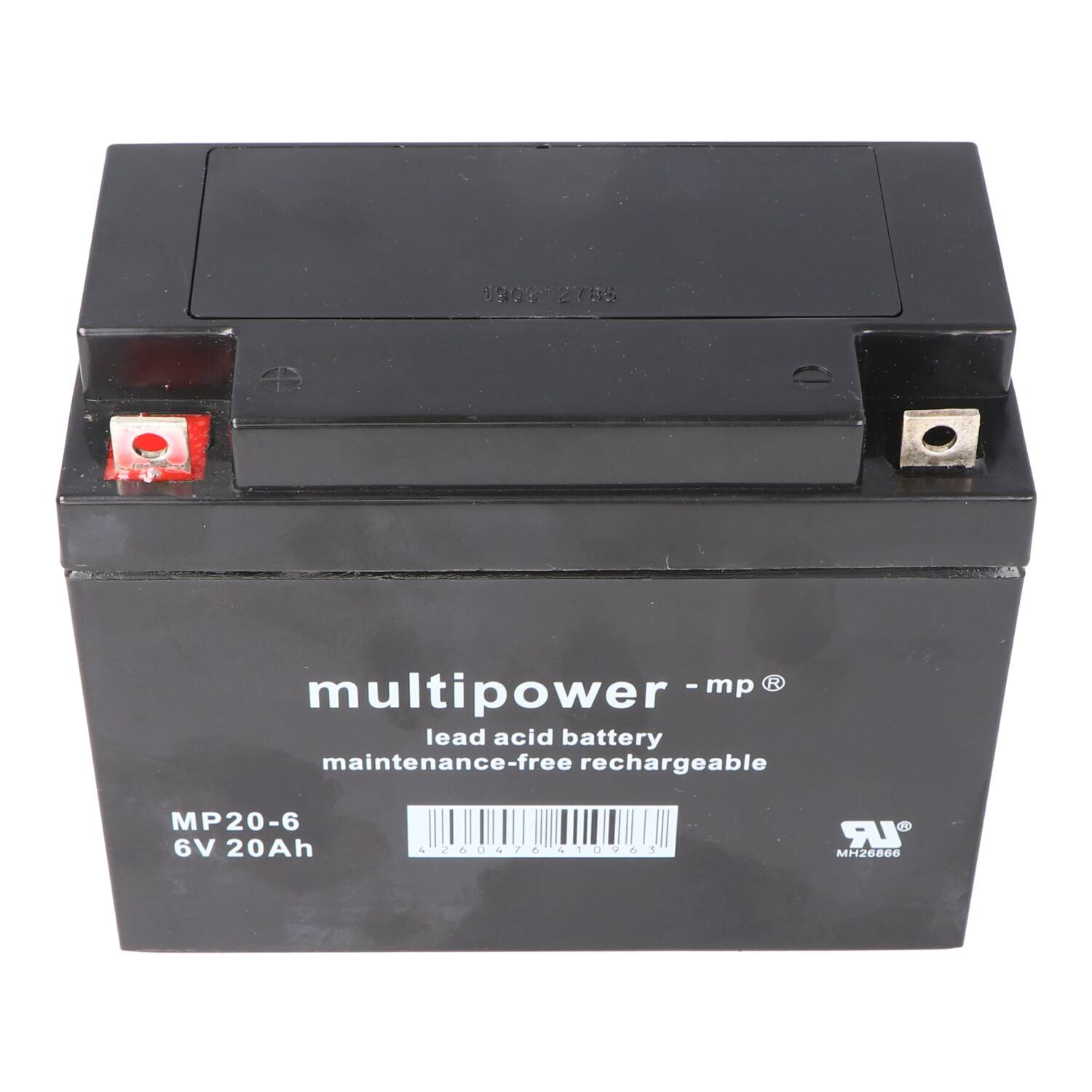 Multipower MP20-6 Akku PB Blei, 6 Volt mit 20Ah, 2000mAh