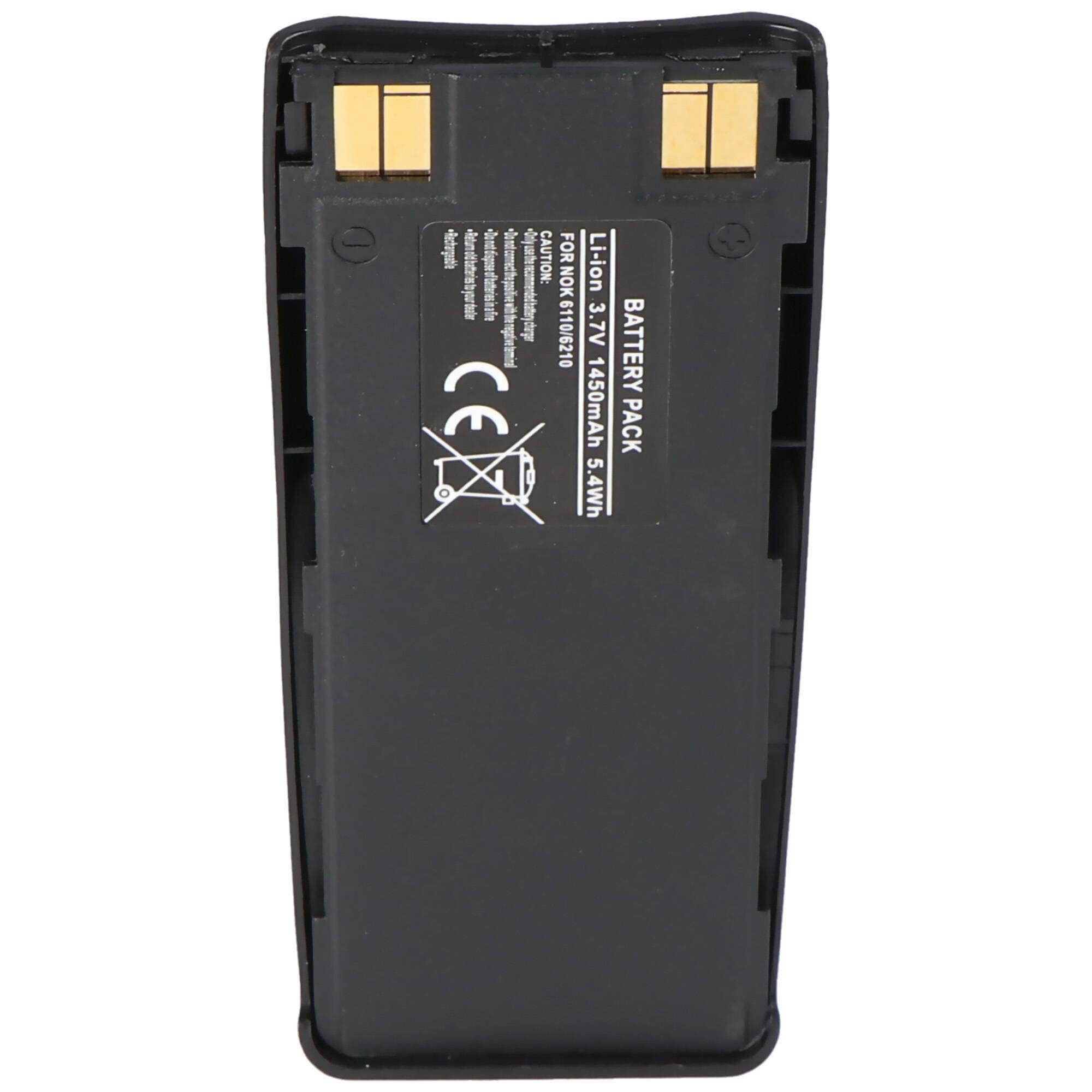 Nokia 5110, 5130, 6110, 6130, 6150, 6210, 6310, 6310i, 7110, BLS-2N, BLS-4, BMS-2S, BPS-2 Nachbau 1450mAh ohne Vibration