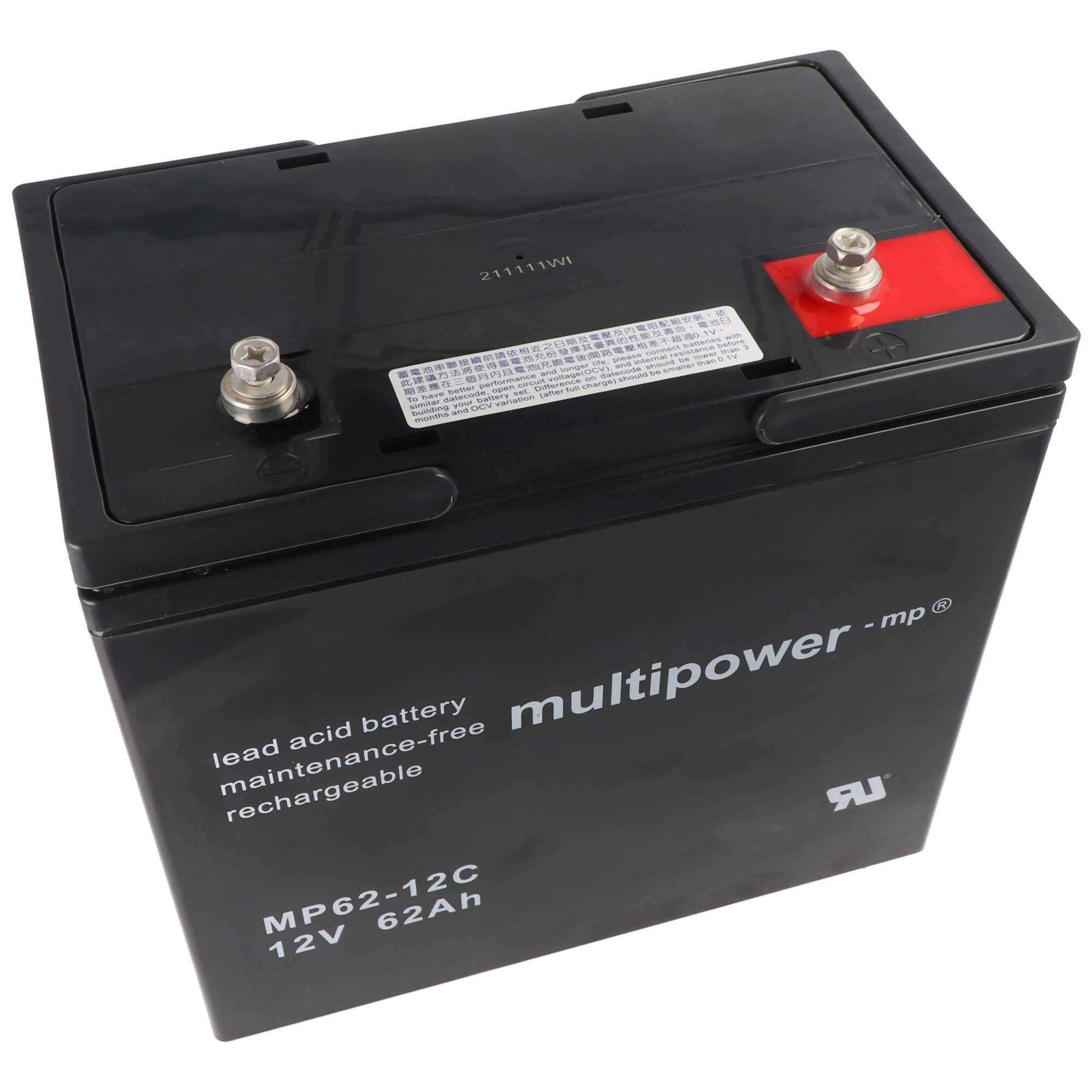 Multipower MP62-12C Blei Akku mit M8 Schraubanschluss