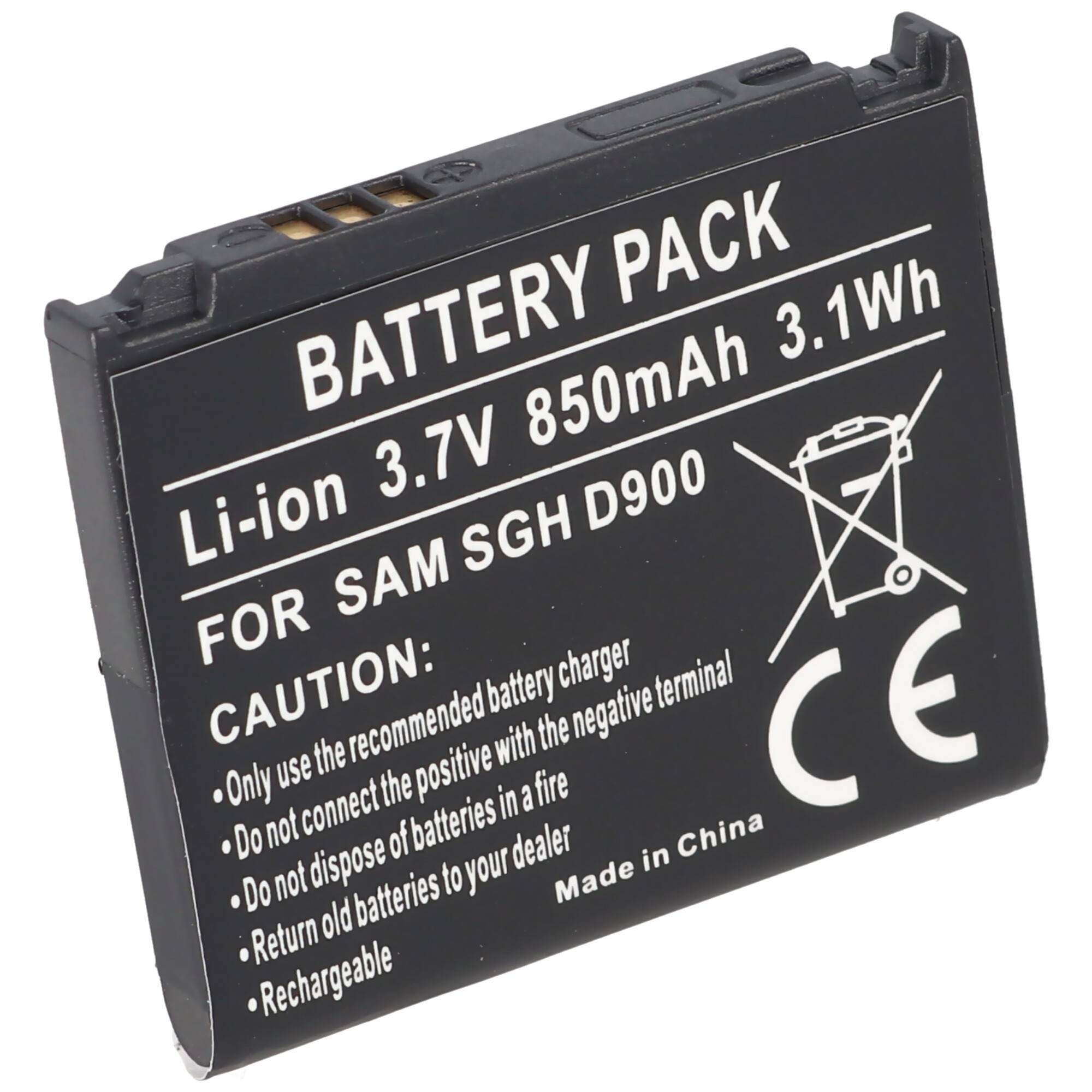 Akku passend für Samsung SGH-D900, -E780, -E788, AB50344CECSTD, 503442CE