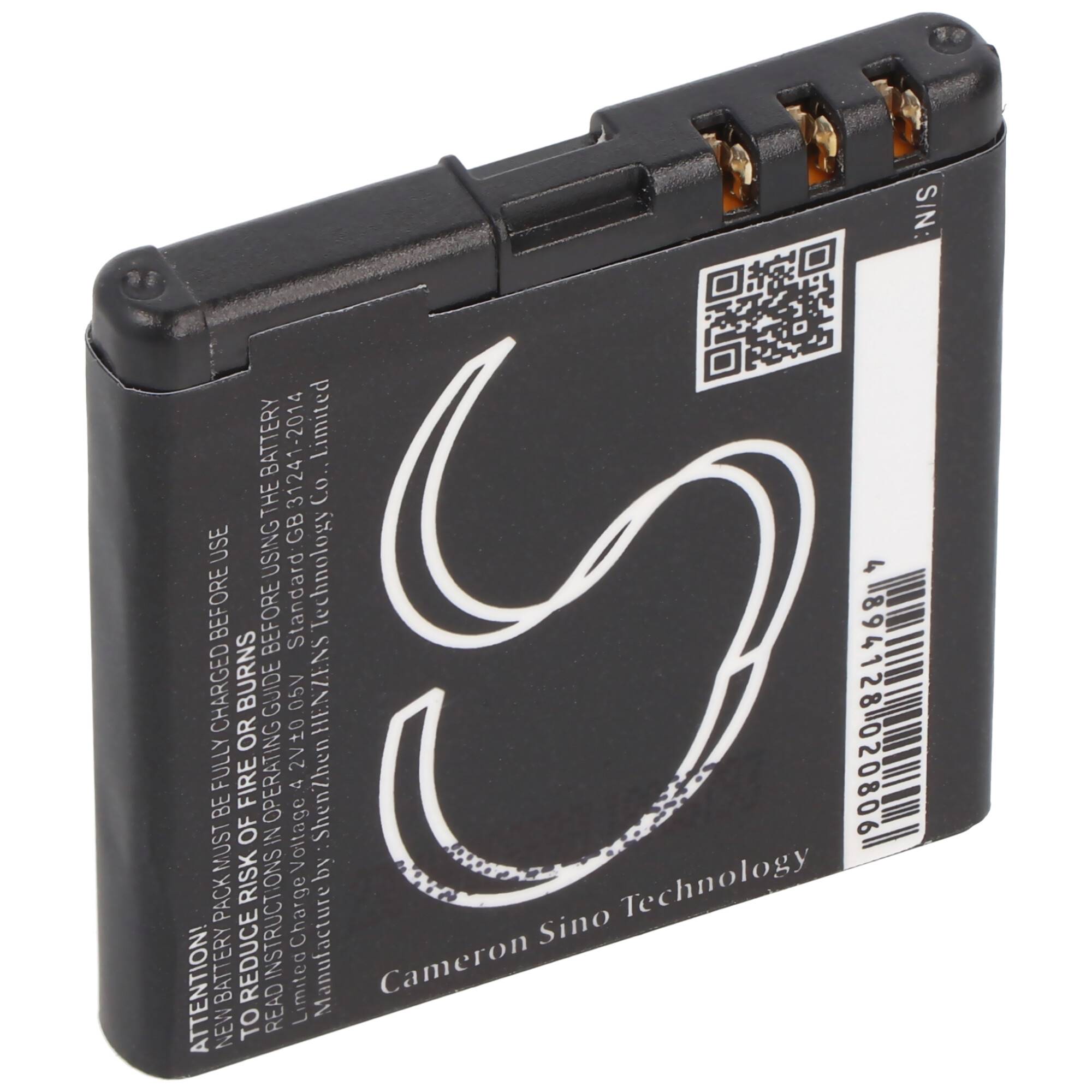 AccuCell Akku passend für Nokia 6500 classic, BL-6P, 700mAh