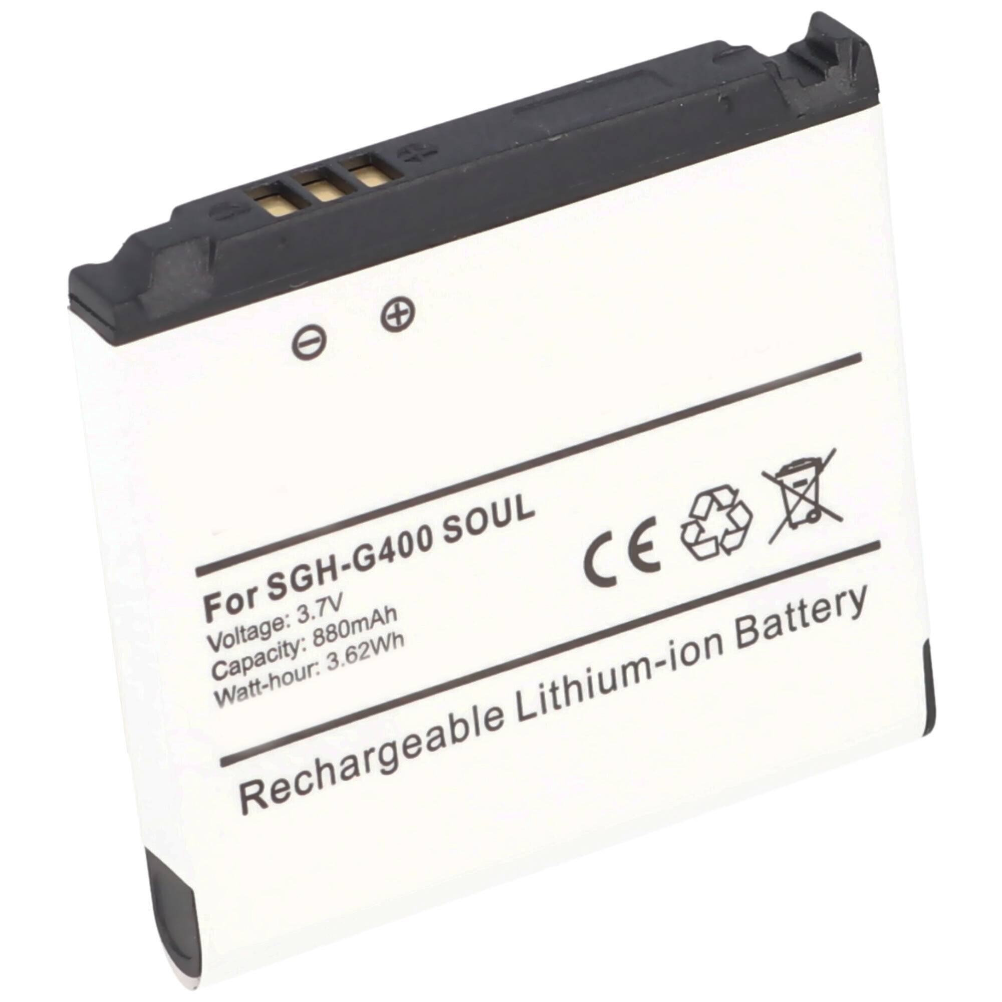 AccuCell Akku passend für Samsung SGH-F330, Samsung SGH-G400, Samsung SGH-S3600