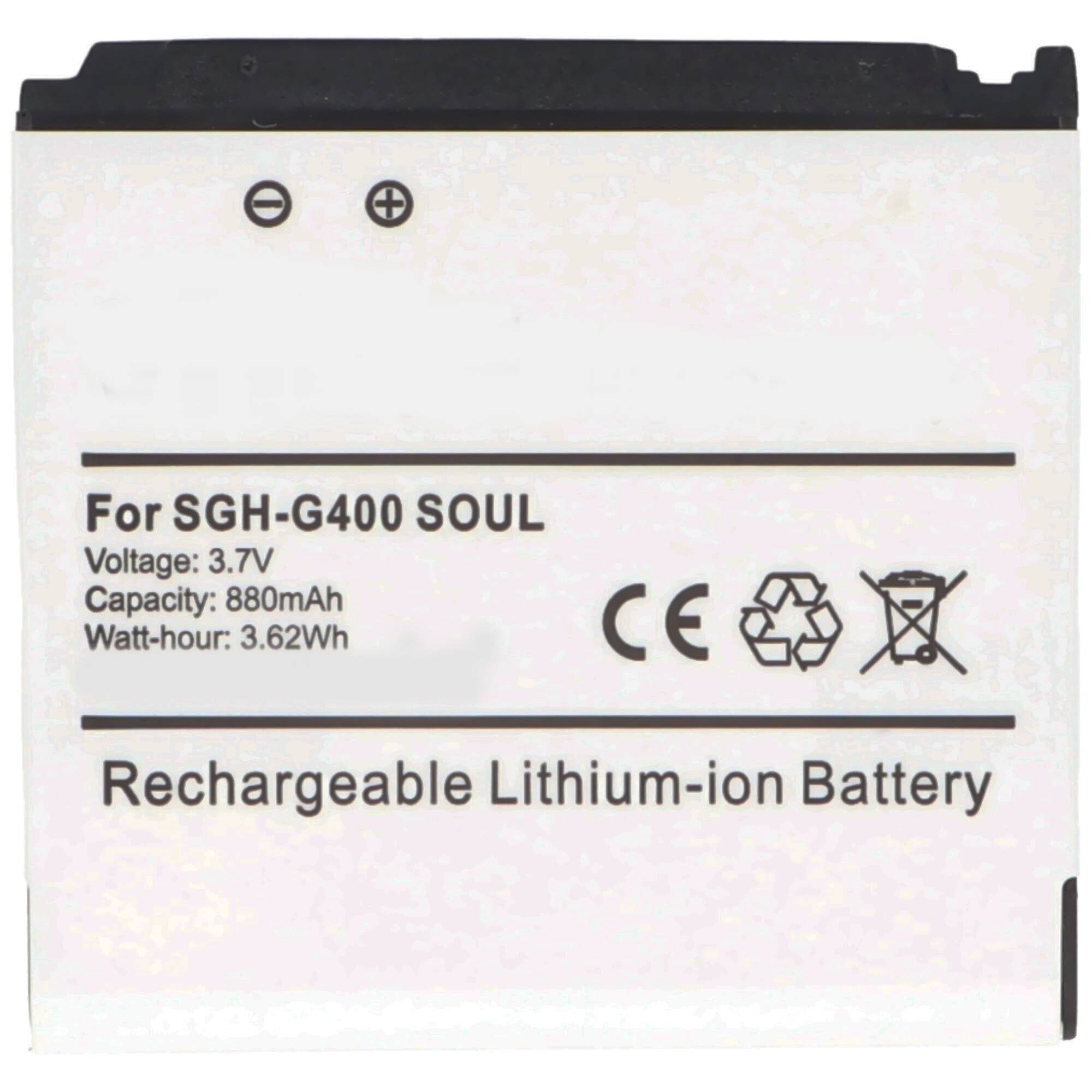 AccuCell Akku passend für Samsung SGH-F330, Samsung SGH-G400, Samsung SGH-S3600