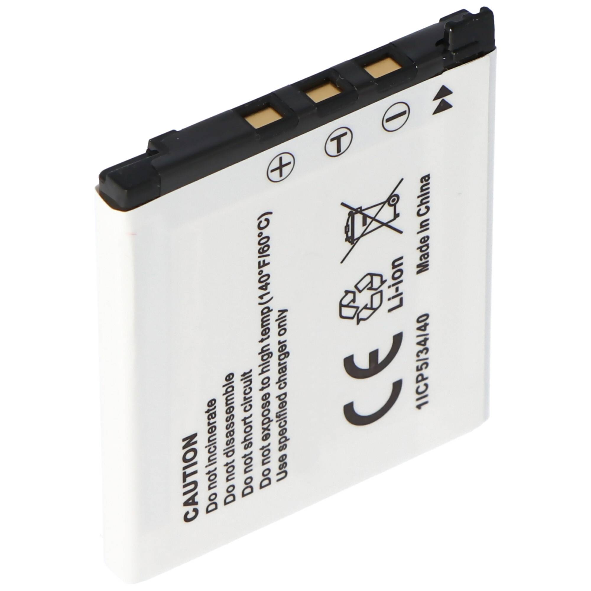 AccuCell Akku passend für Casio EXILIM EX-S10, 550mAh