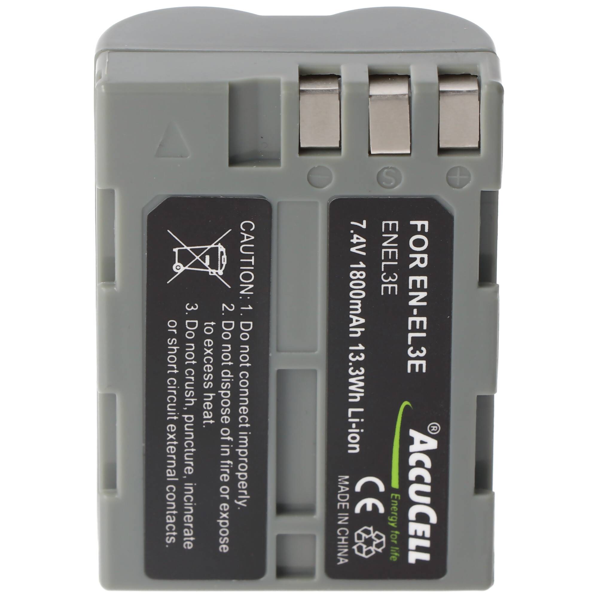 Akku passend für Nikon EN-EL3e, D700, 1800mAh, ENEL3e, EN-EL3, EN-EL3a