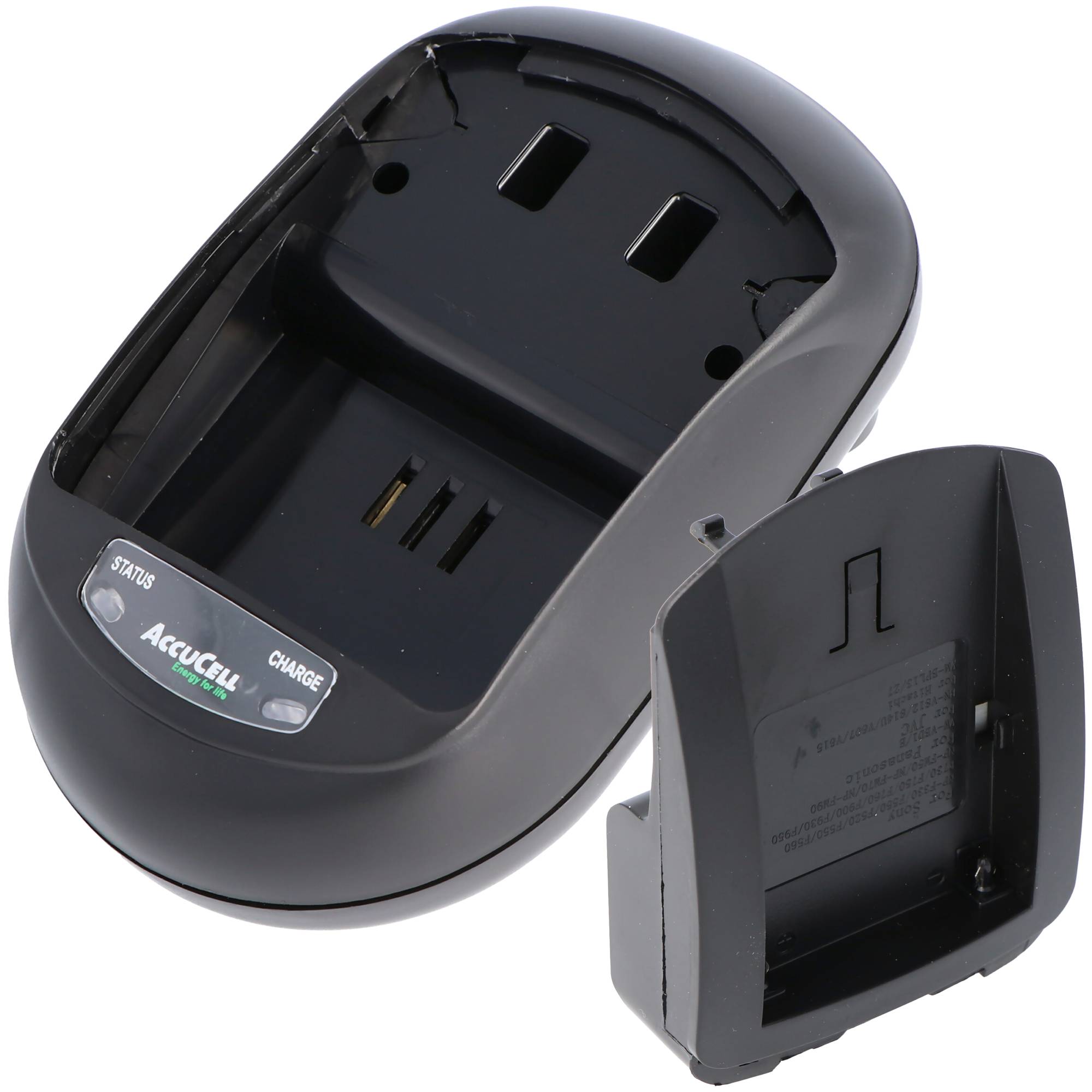 AccuCell Schnell-Ladegerät passend für Sony NP-FM50, NP-FM70, NP-FM90