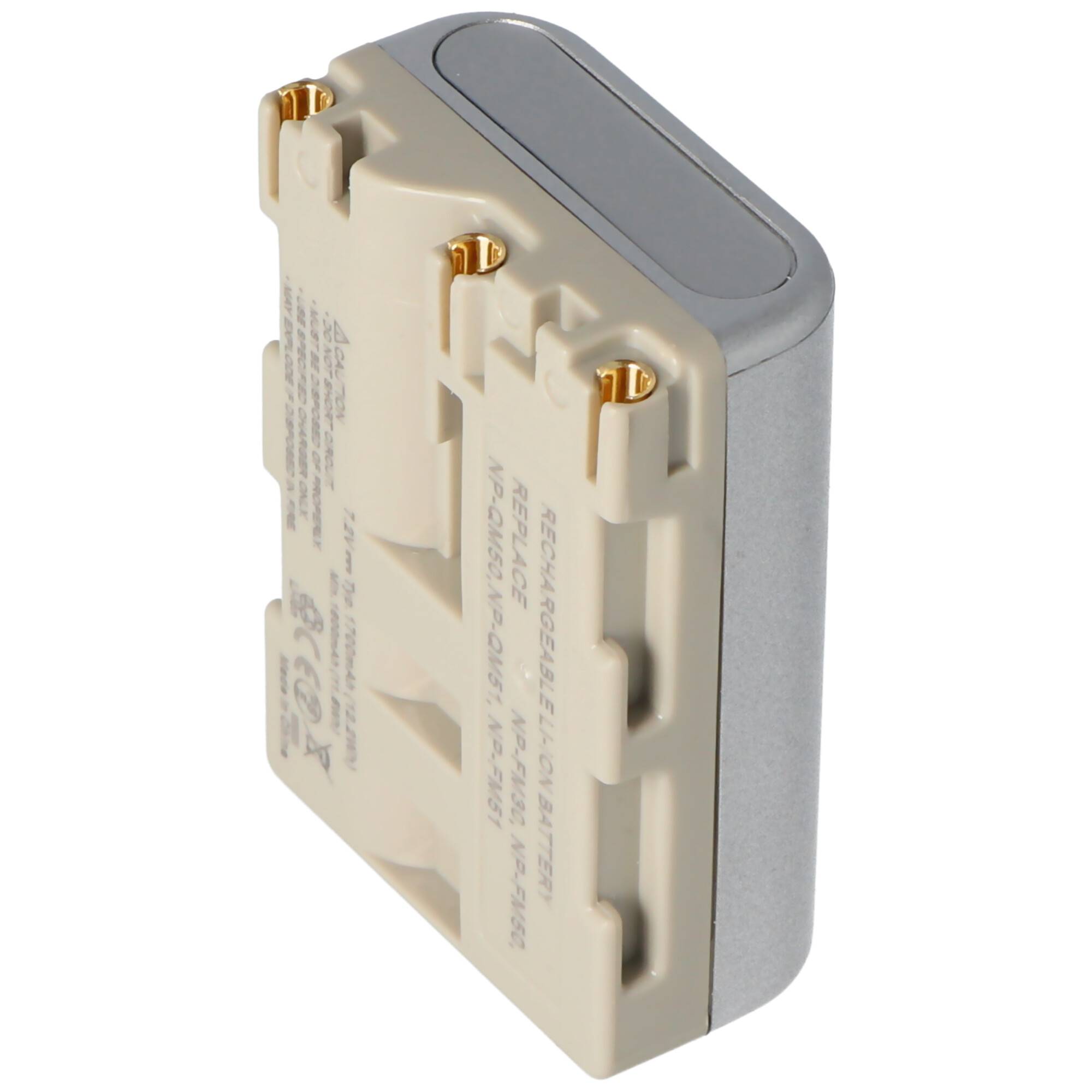 AccuCell Akku passend für Sony NP-QM50, Sony NP-QM51 Silber