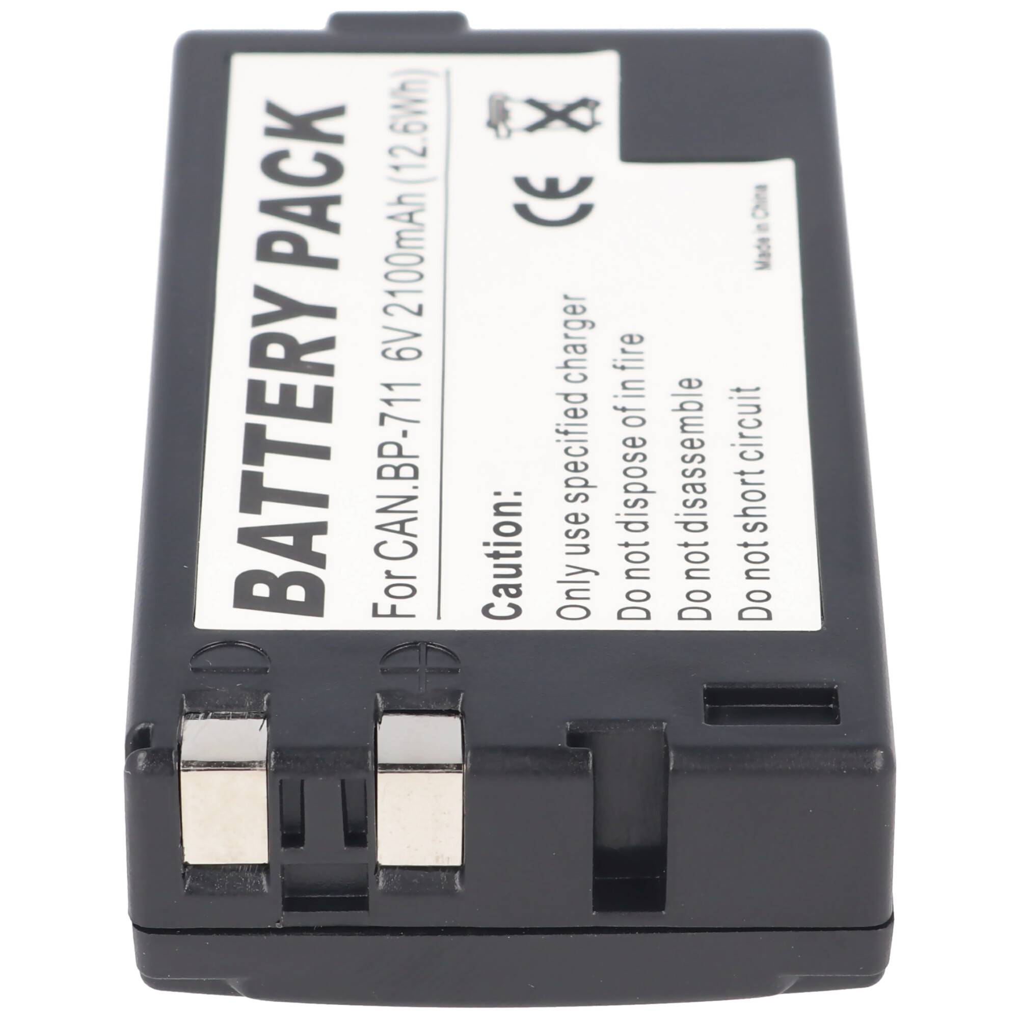 Akku passend für Canon BP-711, BP-714, BP-726, 6 Volt 2100mAh