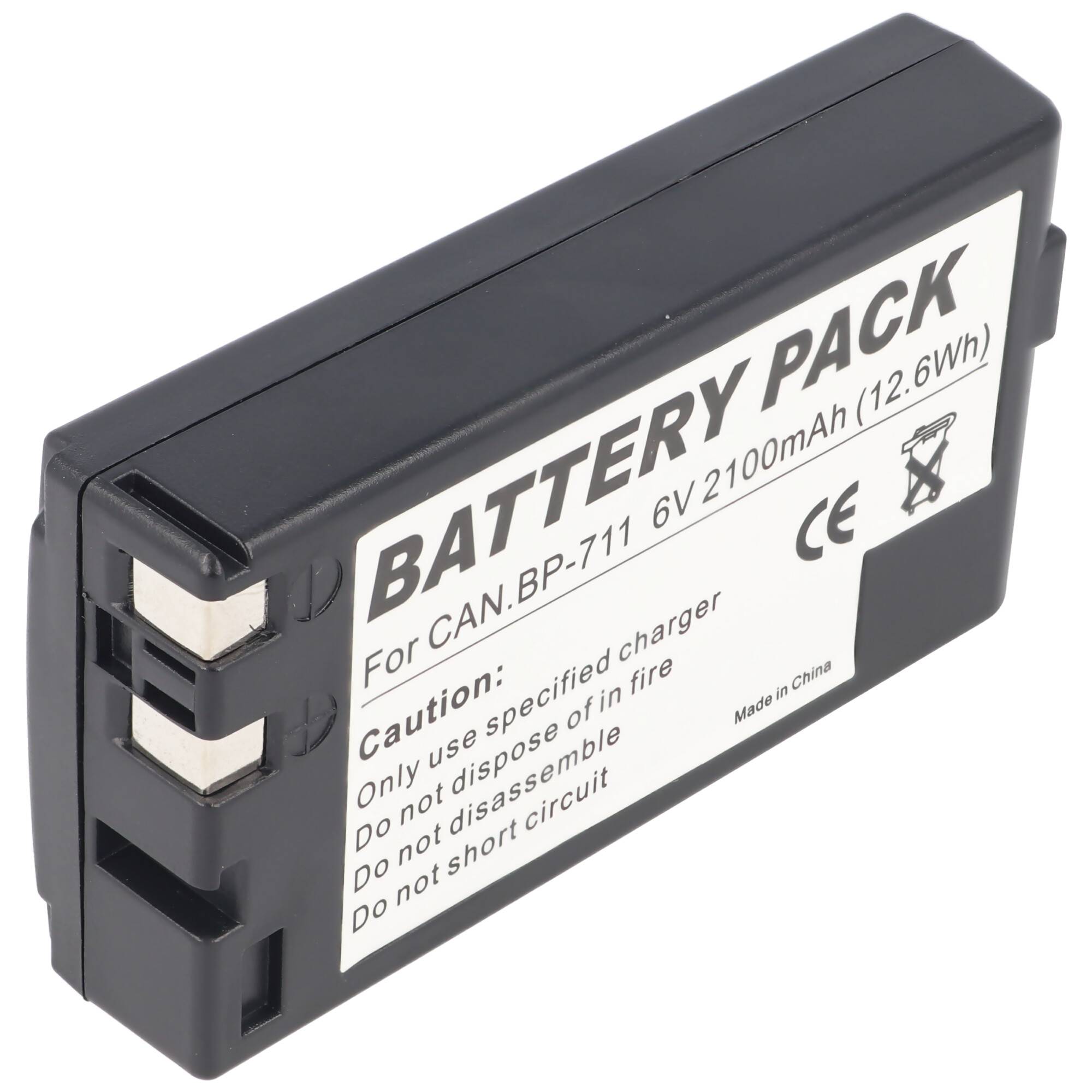 Akku passend für Canon BP-711, BP-714, BP-726, 6 Volt 2100mAh