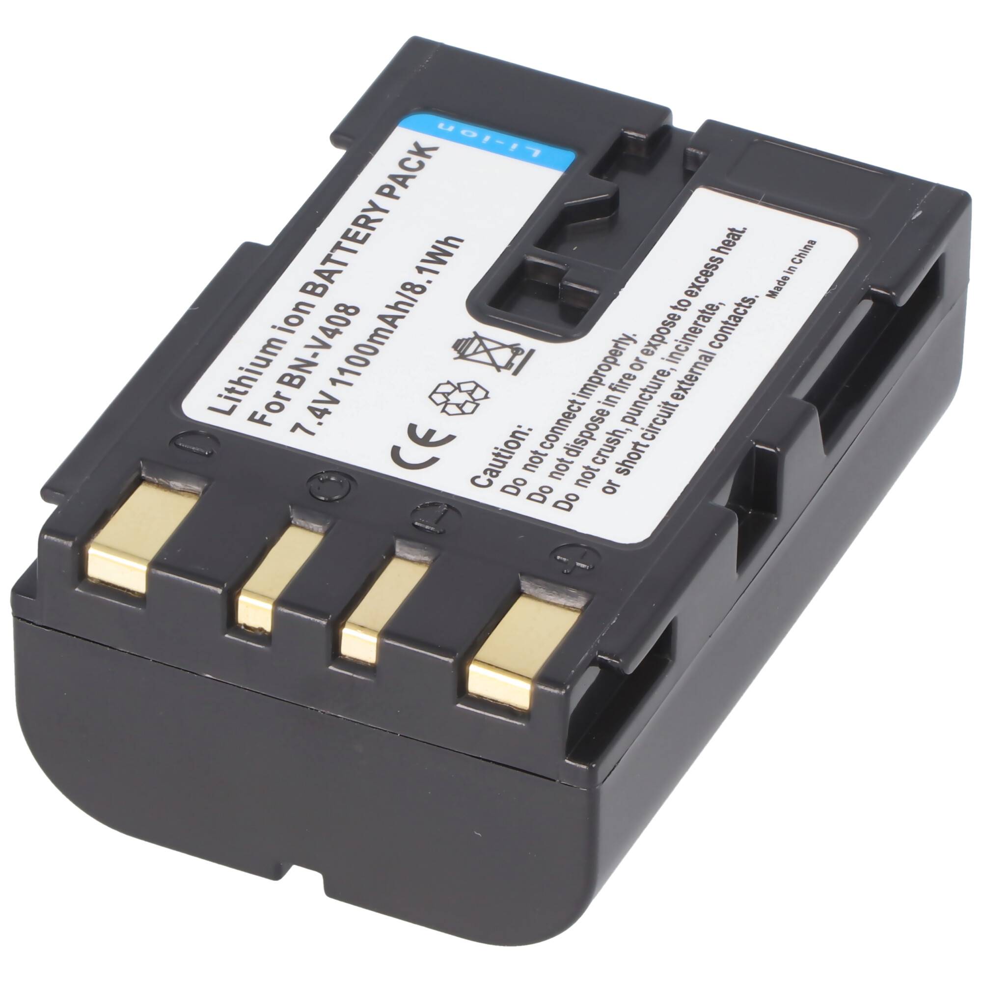 AccuCell Akku passend für JVC BN-V408 Akku schwarz