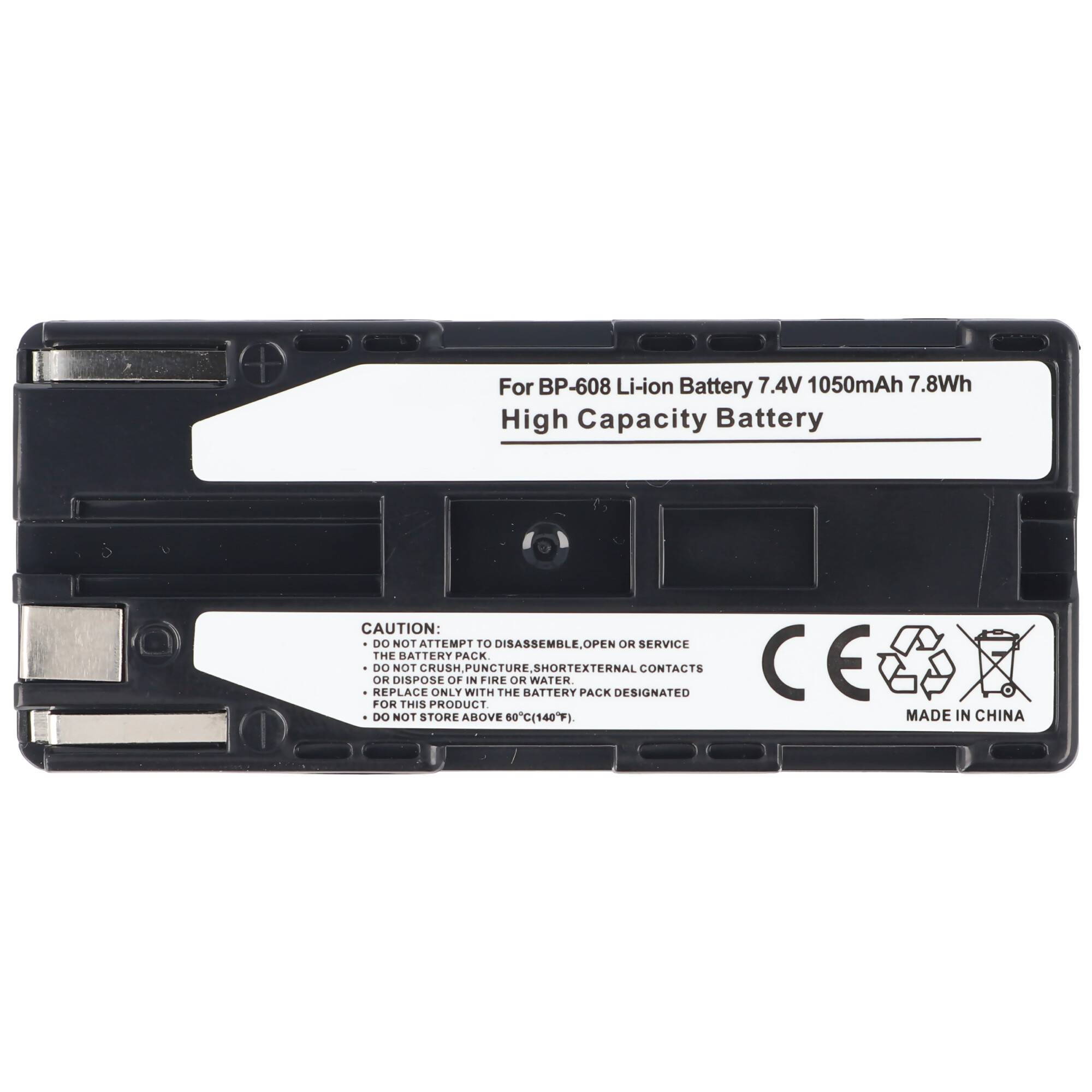 AccuCell Nachbau Akku passend für Canon BP-608, BP-608A, 7,2-7,4V, 1050mAh