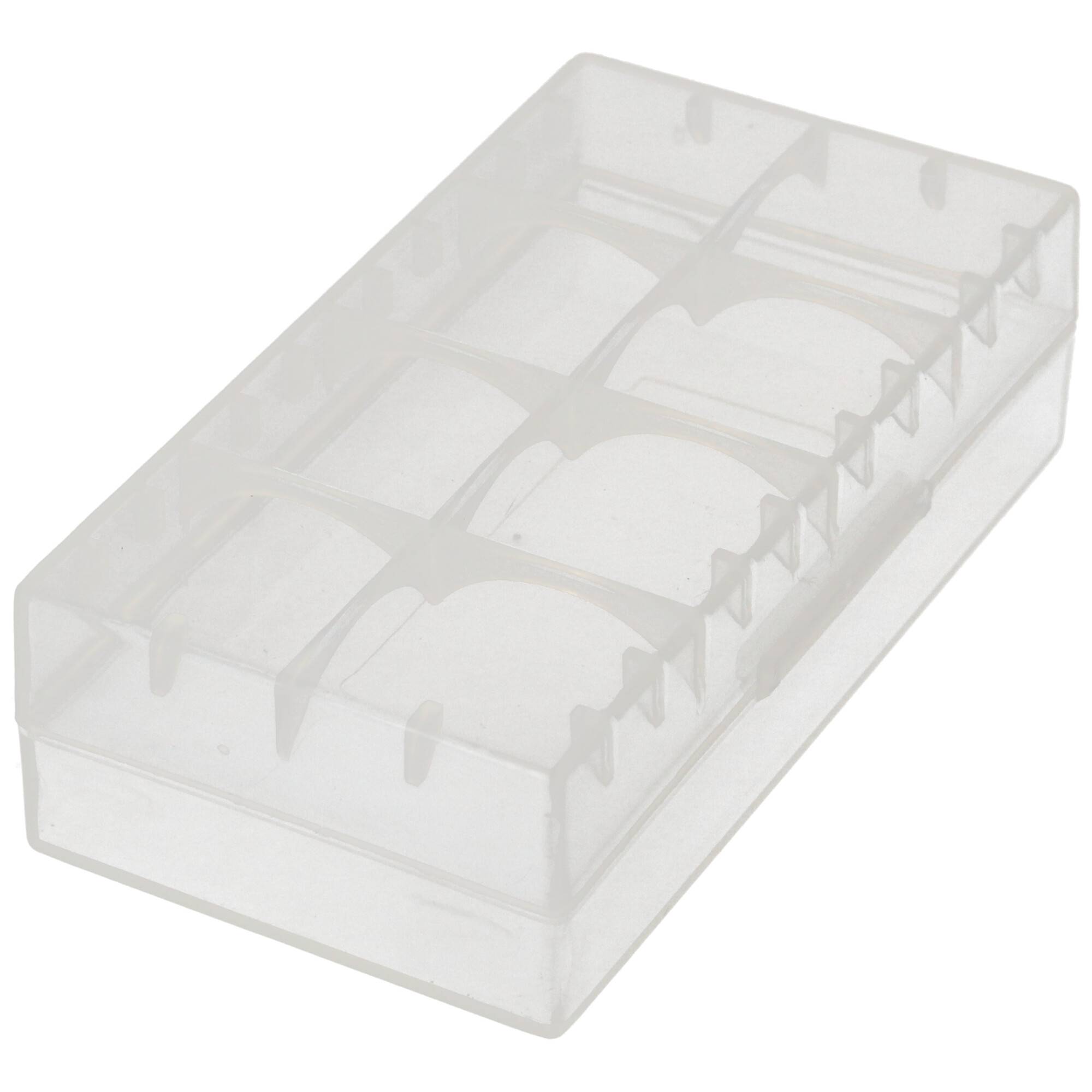 Universal 4er Akkuschutzbox für CR123A Akku, CR 16340 oder 2 CR 18650 Akku, Batterien