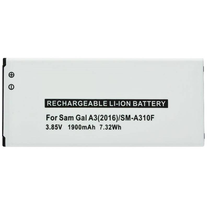 Ersatz-Akku passend für den Samsung Galaxy A3 Akku (2016) SM-A310F mit 3,8 Volt 2300mAh