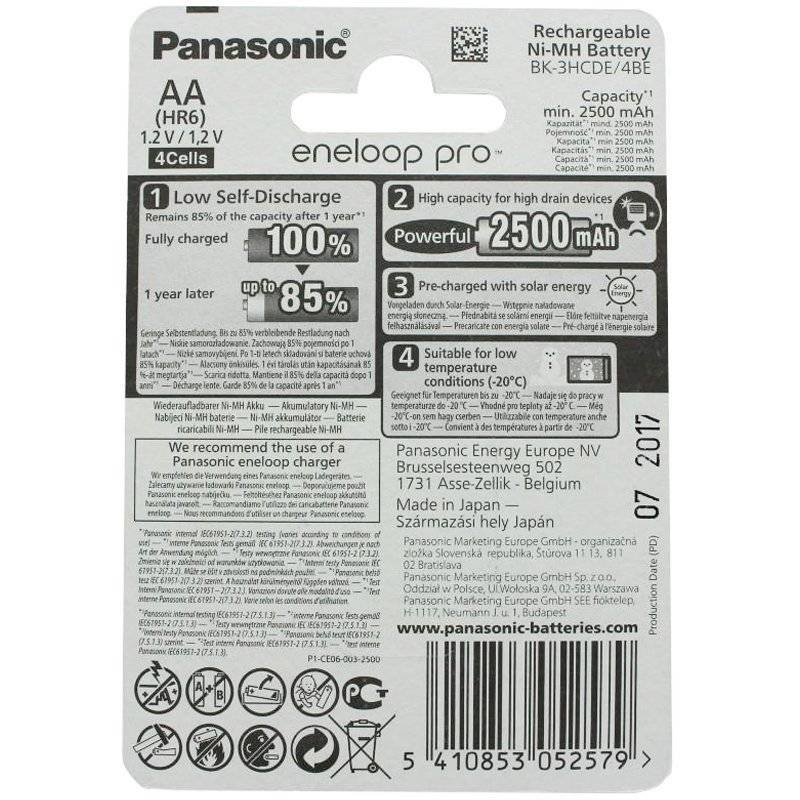 Panasonic eneloop Pro (ehem. Sanyo eneloop Pro) Technology 8er Pack HR-3UWX 2500mAh und AccuCell Akkubox