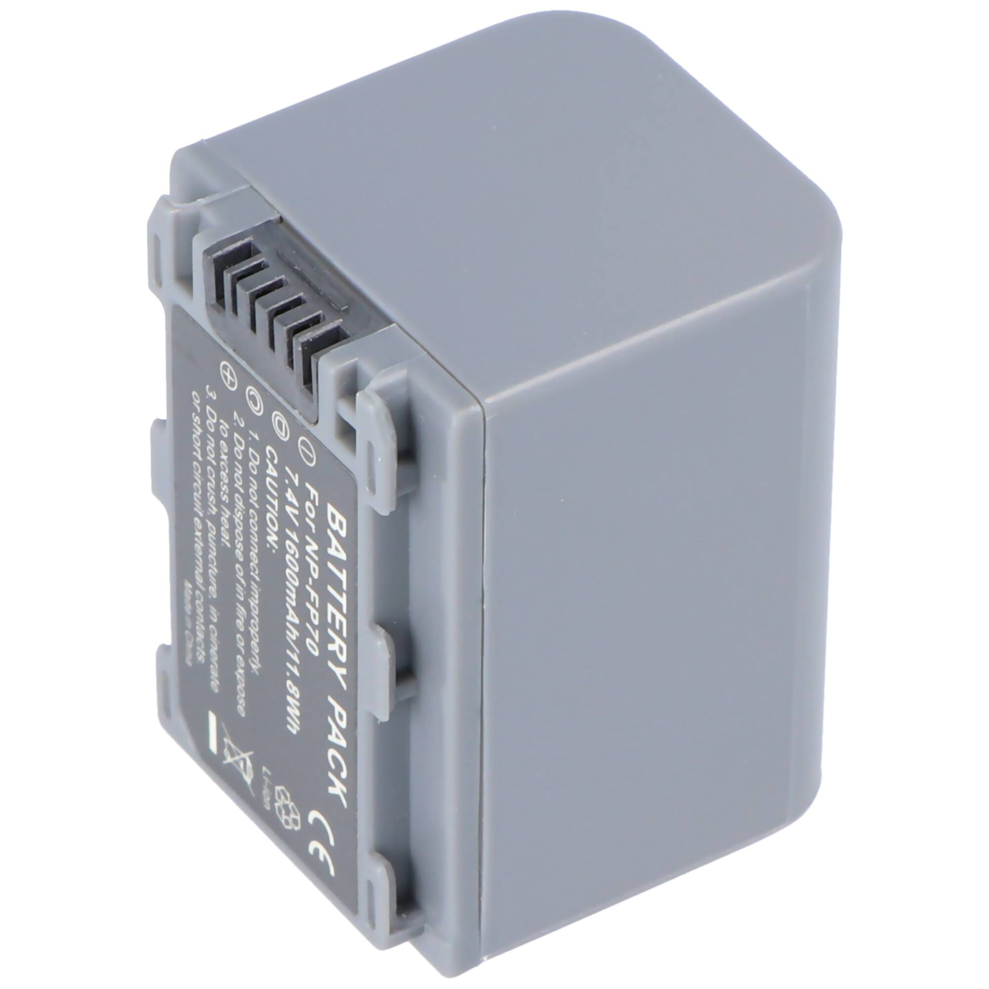 AccuCell Akku passend für Sony NP-FP70, Sony NP-FP71 dunkelgrau