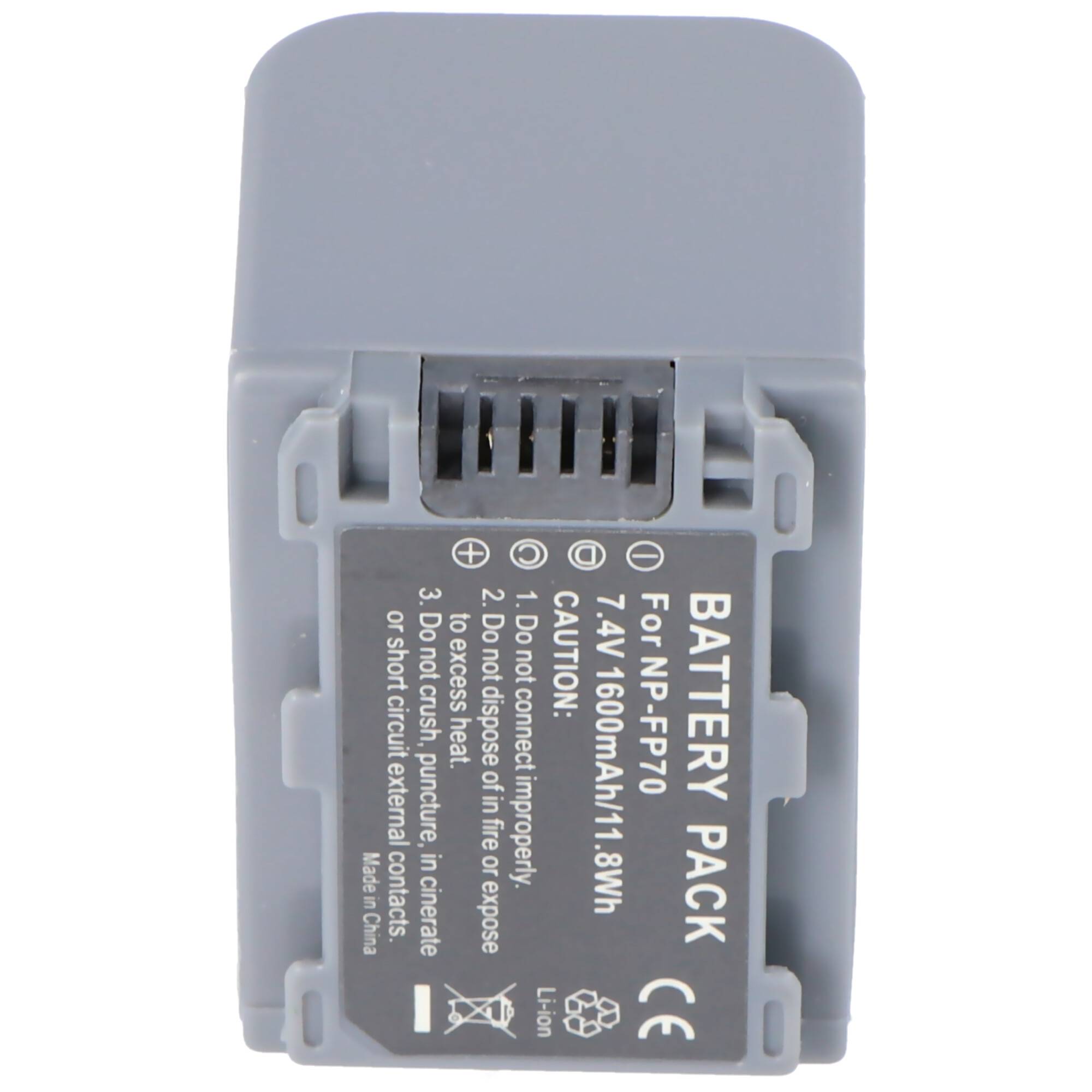 AccuCell Akku passend für Sony NP-FP70, Sony NP-FP71 dunkelgrau