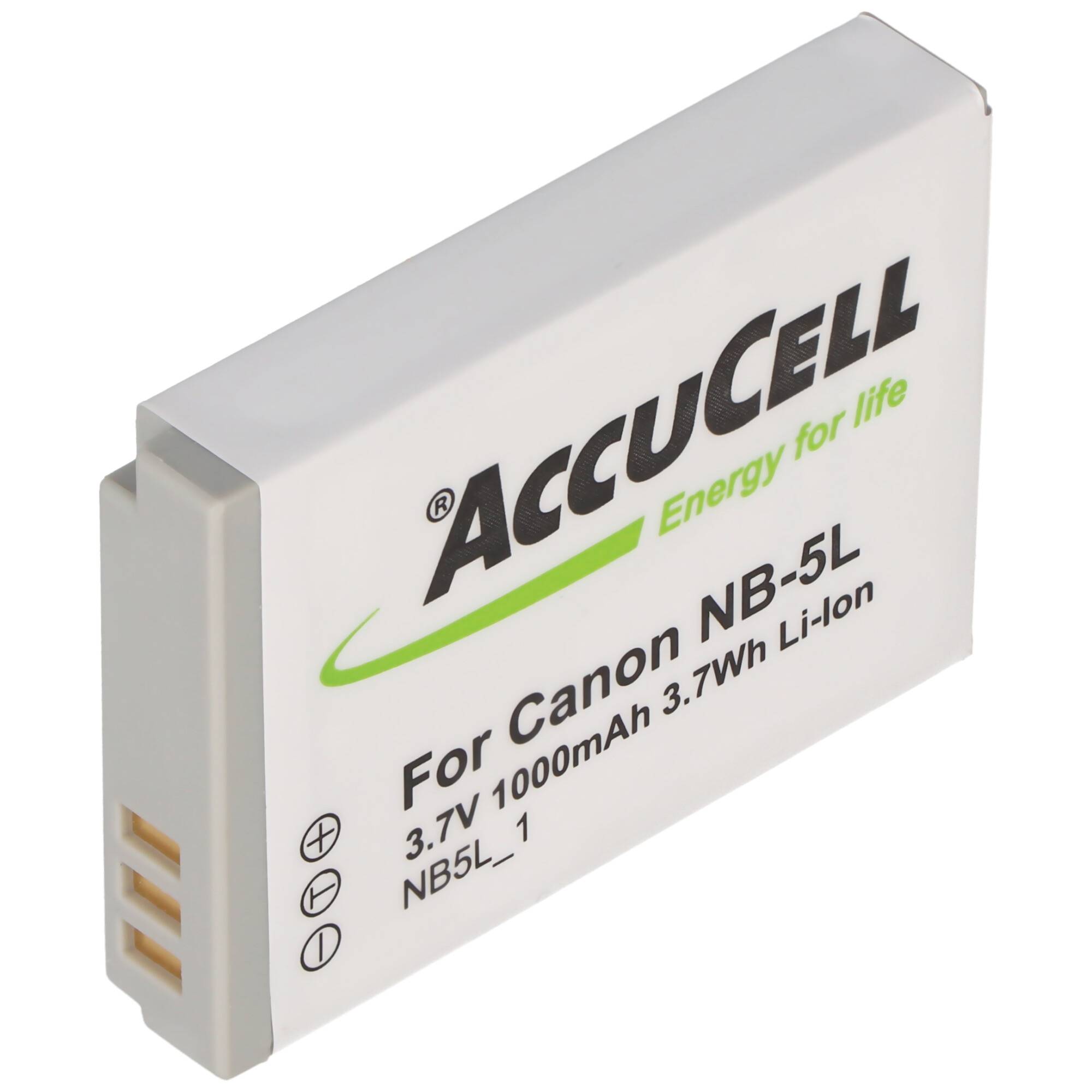 AccuCell Akku passend für Canon NB-5L Digicam IXY 900 IS