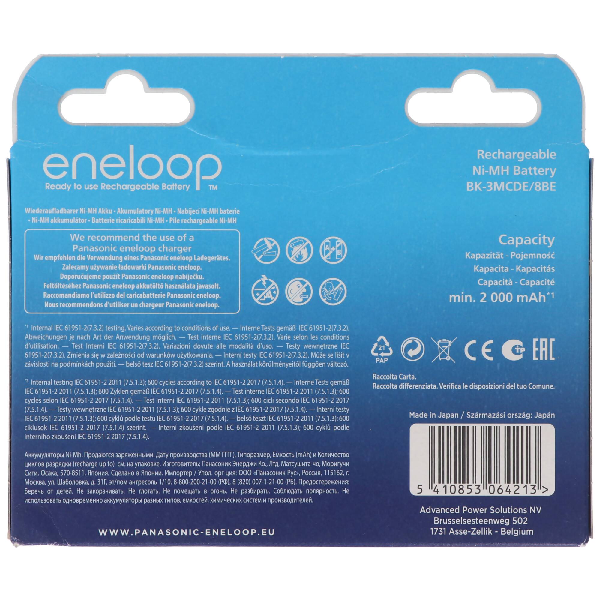 Panasonic eneloop Standard Mignon 8er Pack inkl. 2 AccuCell Akkuboxen Gratis