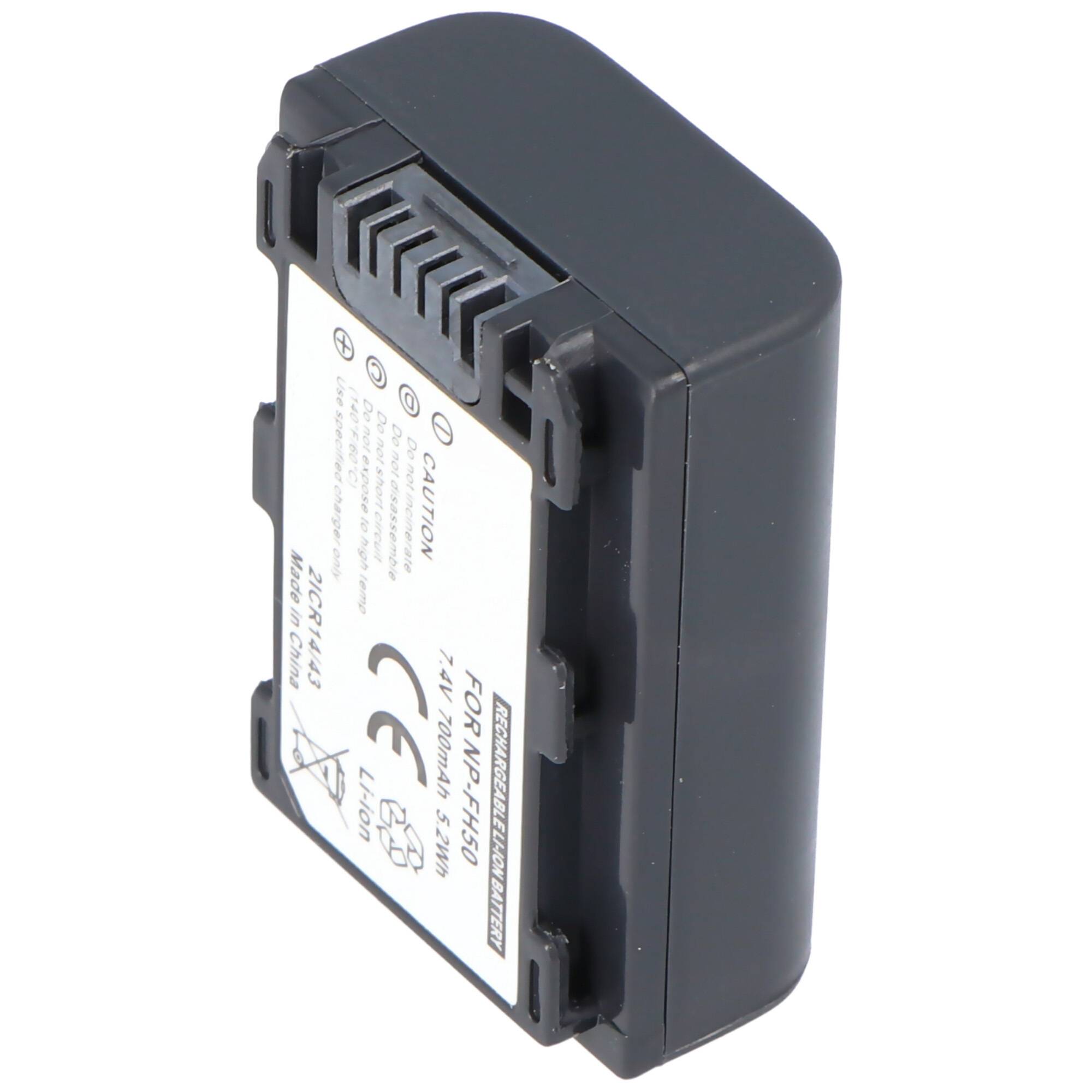 AccuCell Akku passend für Sony NP-FH50 Akku H-Serie Camcorder