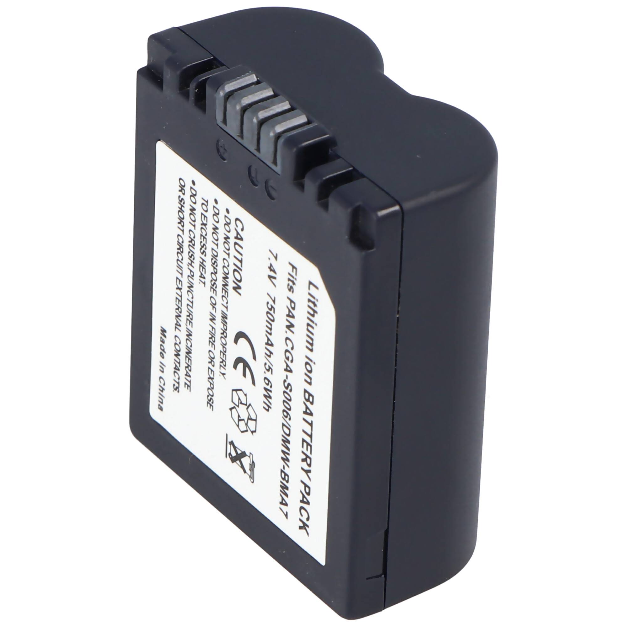 AccuCell Akku passend für Panasonic CGA-S006, DMW-BMA7, CGA-S006E