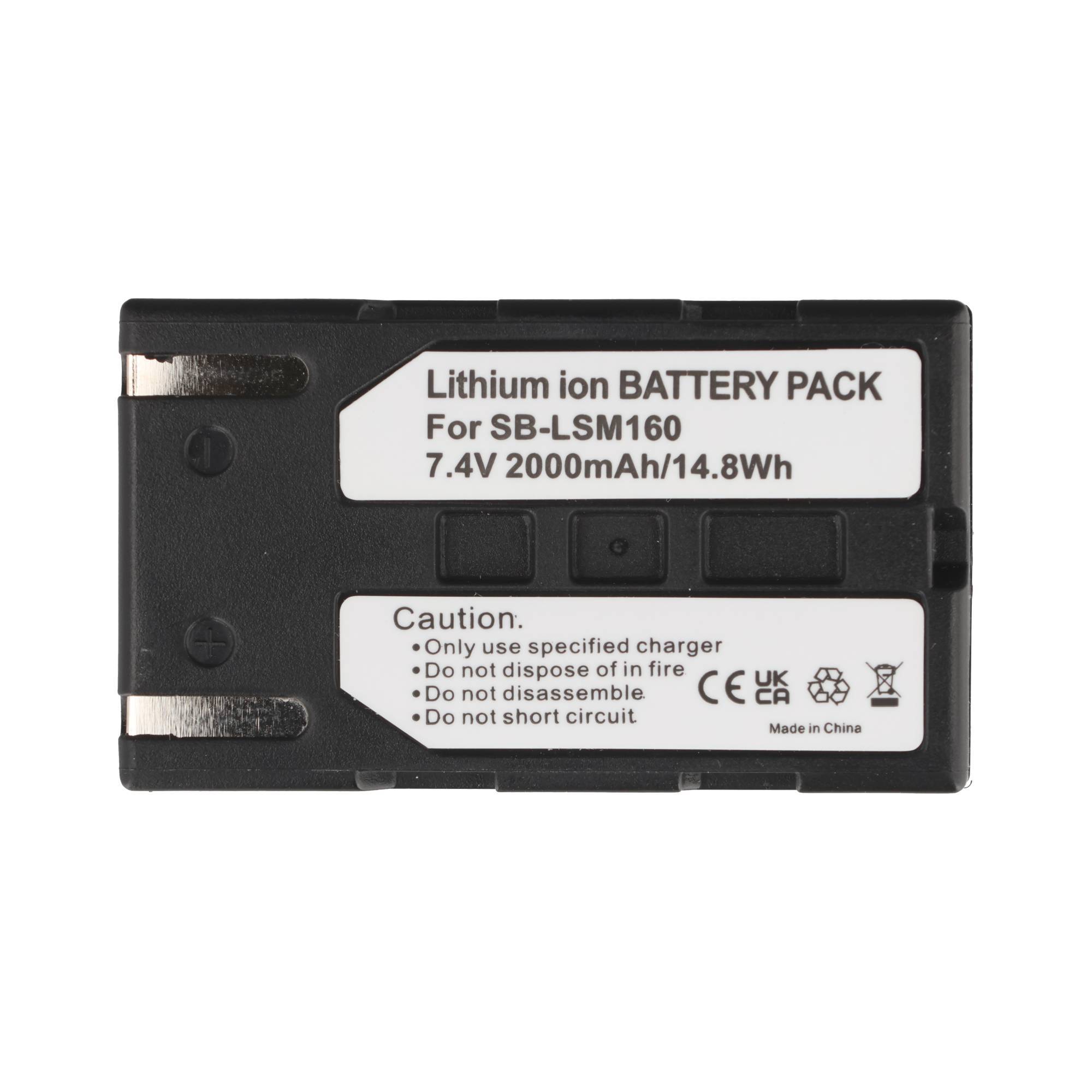 Schwarzer Lithium-Ionen-Akkupack mit der Bezeichnung „For SB-LSM160