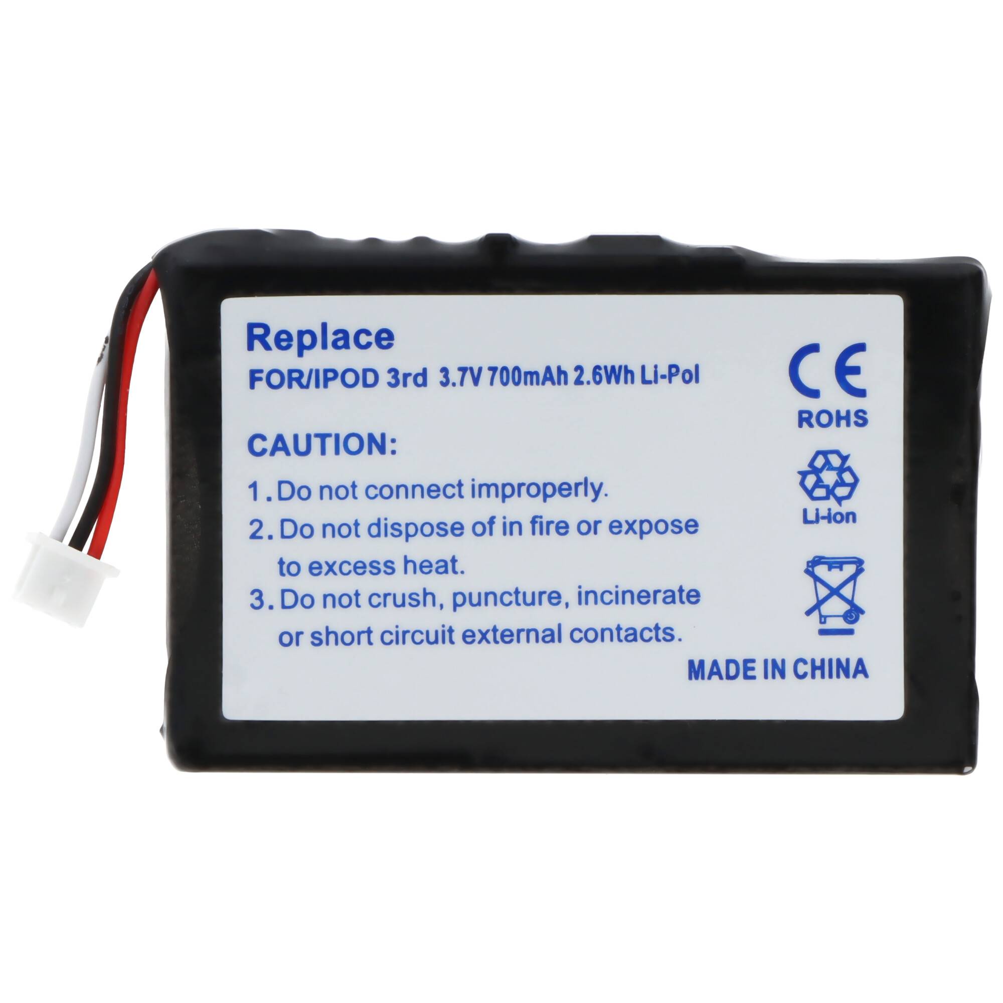 AccuCell Akku passend für Apple iPod2, 616-0159