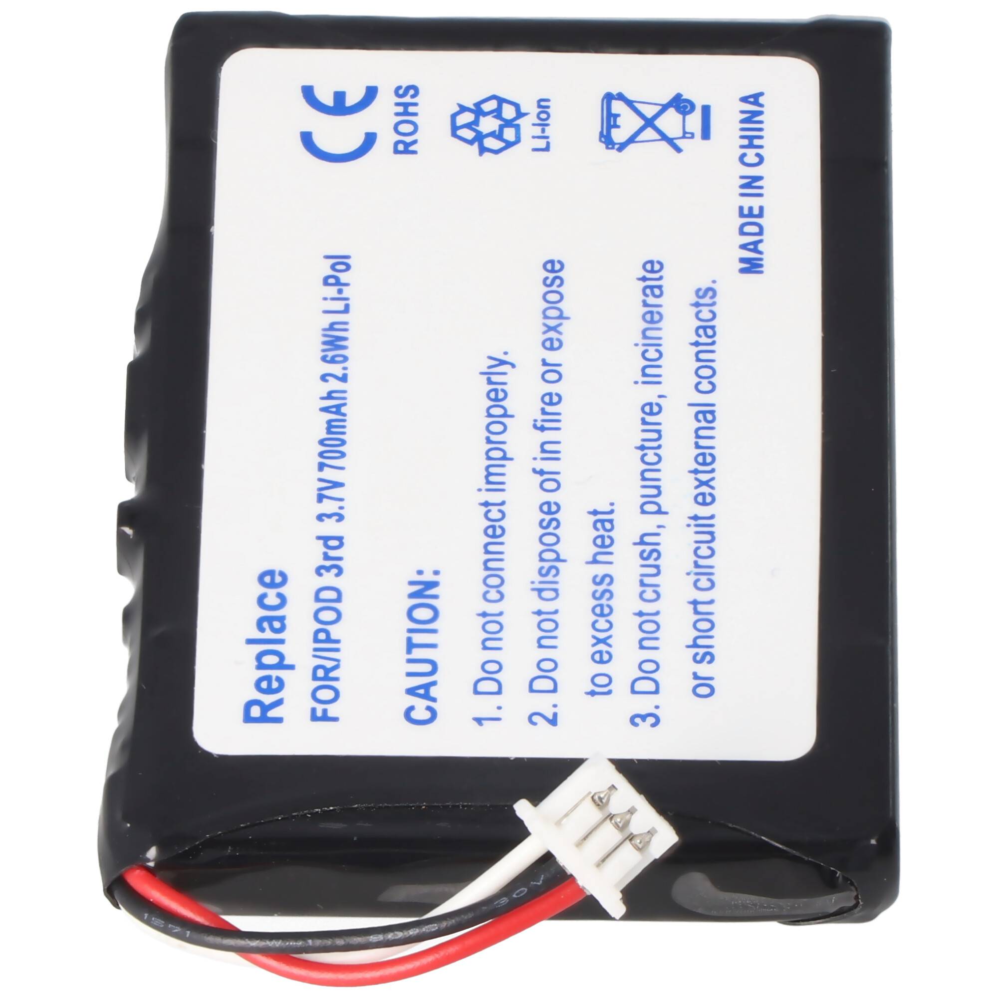 AccuCell Akku passend für Apple iPod2, 616-0159