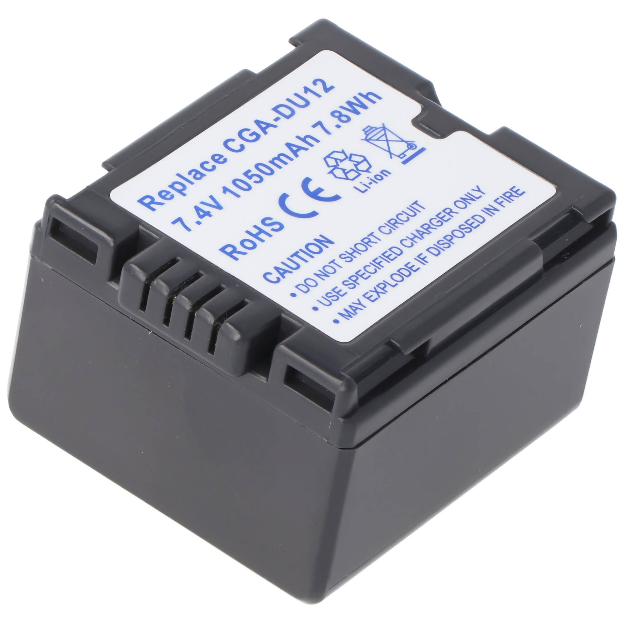 AccuCell Akku passend für Panasonic CGA-DU12, VW-VBD120 1050mAh