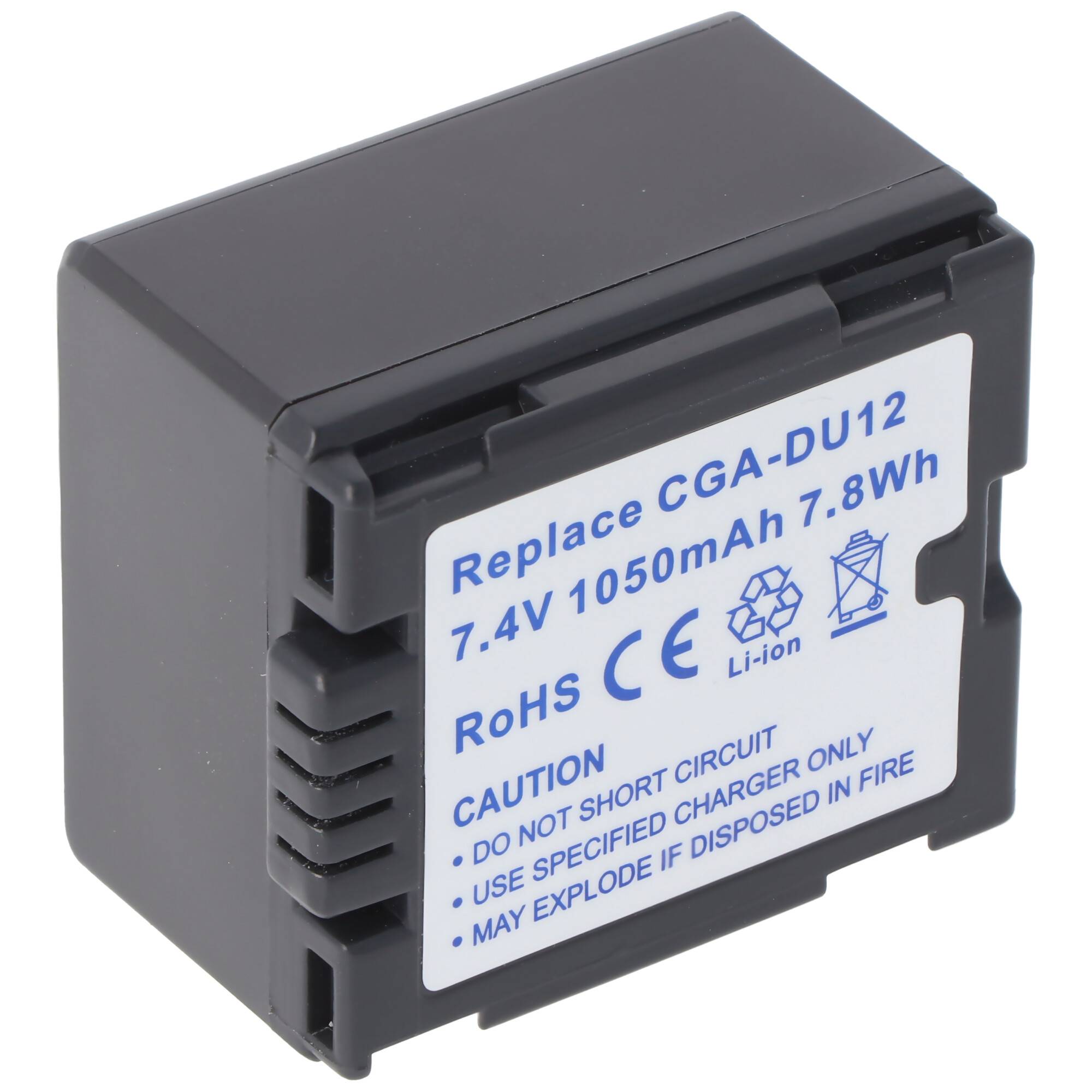 AccuCell Akku passend für Panasonic CGA-DU12, VW-VBD120 1050mAh