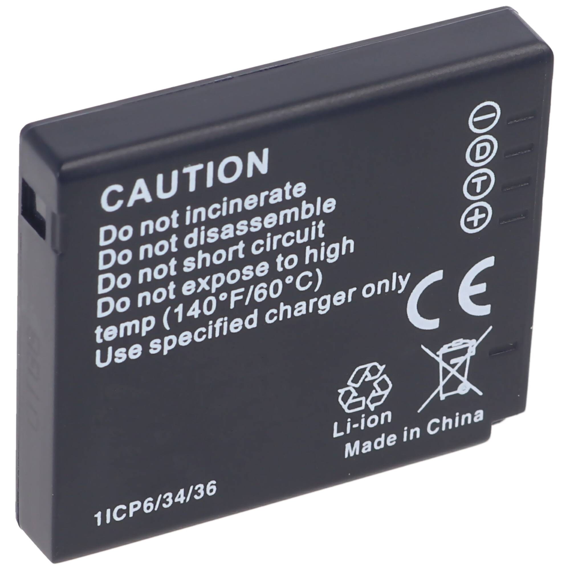 Akku passend für den Panasonic DMW-BCF10, DMW-BCF10E, BCF-10, CGA-S/106C, , CGA-S106C Akku Li-Ion