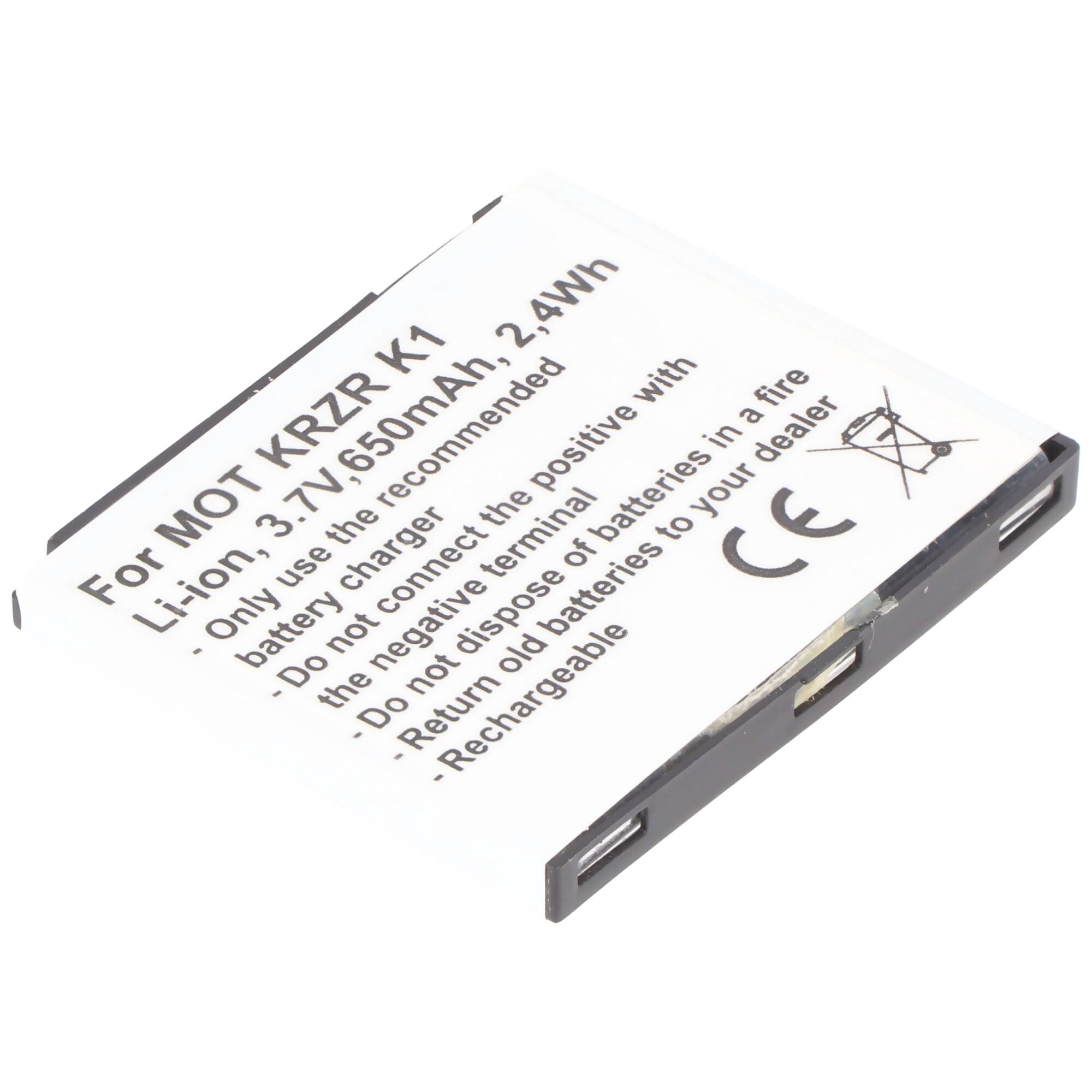 Akku passend für Motorola V1150, SVLR L2, ROKR Z6, RIZR Z3, KRZR K1, SVLR L6 Akku BC50, CFNN1043, CFNN7007