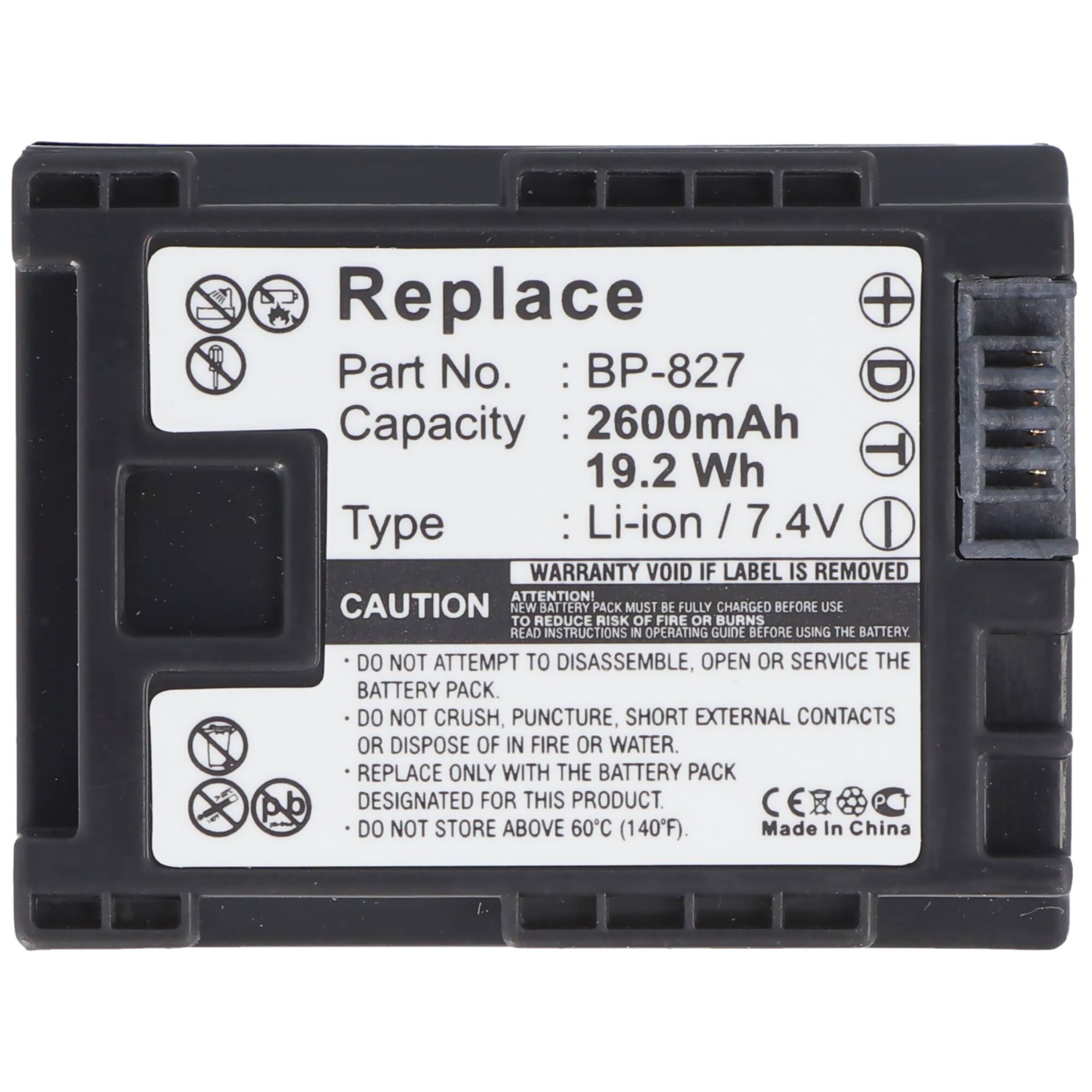 AccuCell Akku passend für Canon BP-827 Akku neueste Software